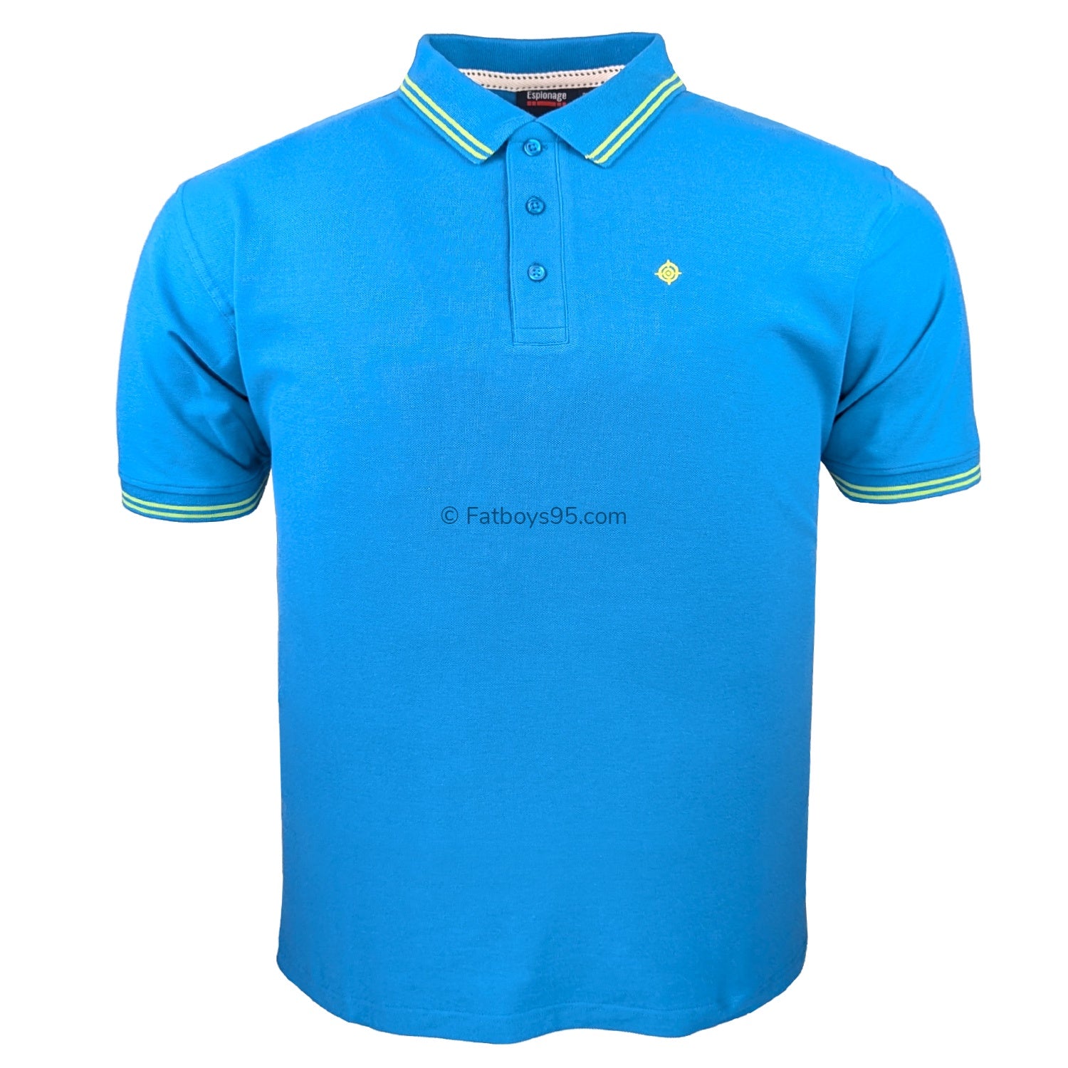 Espionage Tipped Pique Polo - P232 - Turquoise 1