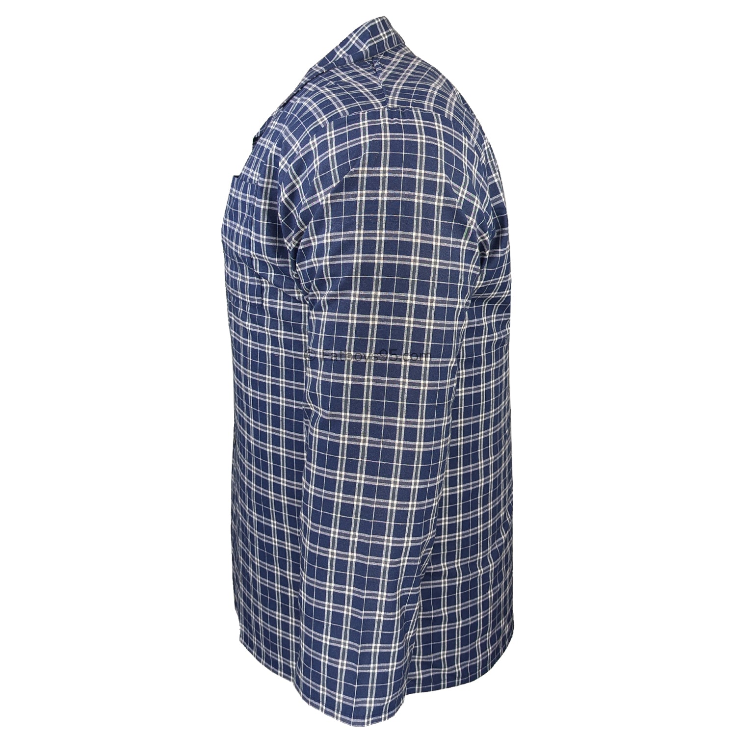 Espionage Traditional PJs (Shirt & Trousers) - PJ156 - Navy Check 5