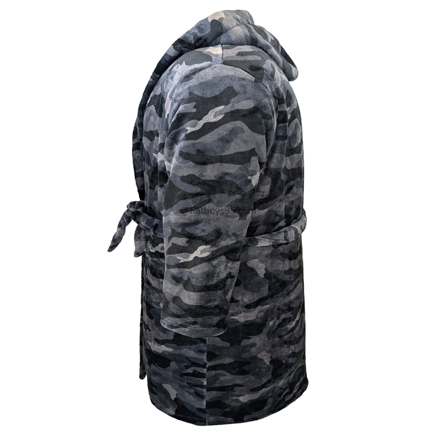 Espionage Camo Fleece Dressing Gown - PJ159 - Black / Grey 4