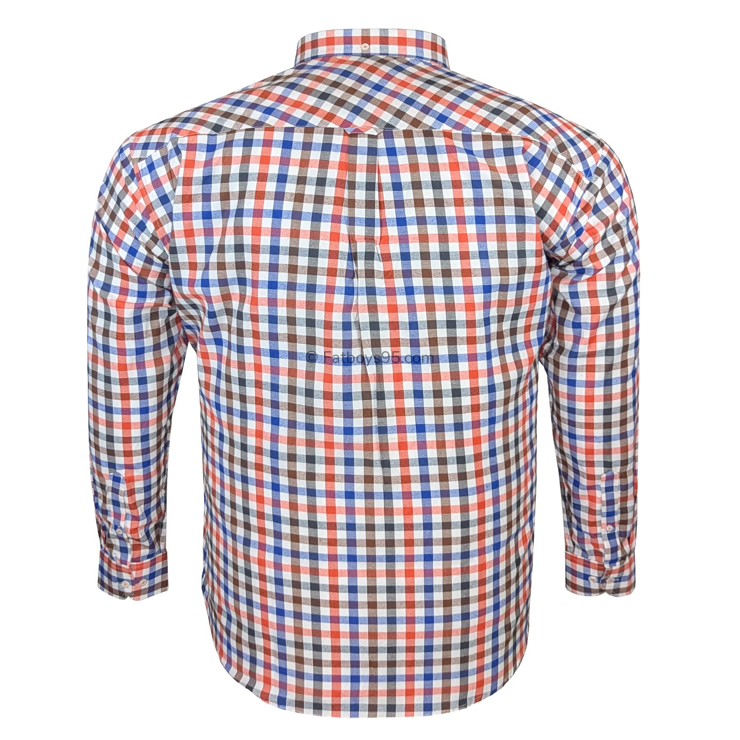 Espionage L/S Shirt - SH377 - Royal / Brown / Orange 3