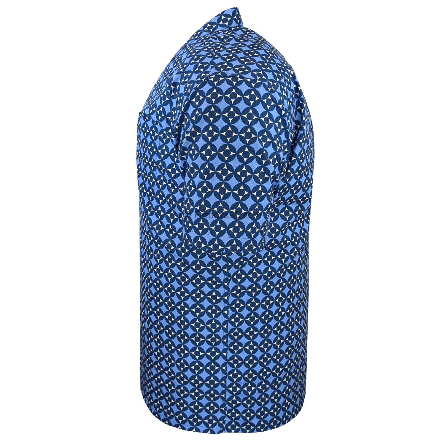 Espionage Geometric Print S/S Shirt - SH417 - Blue 4