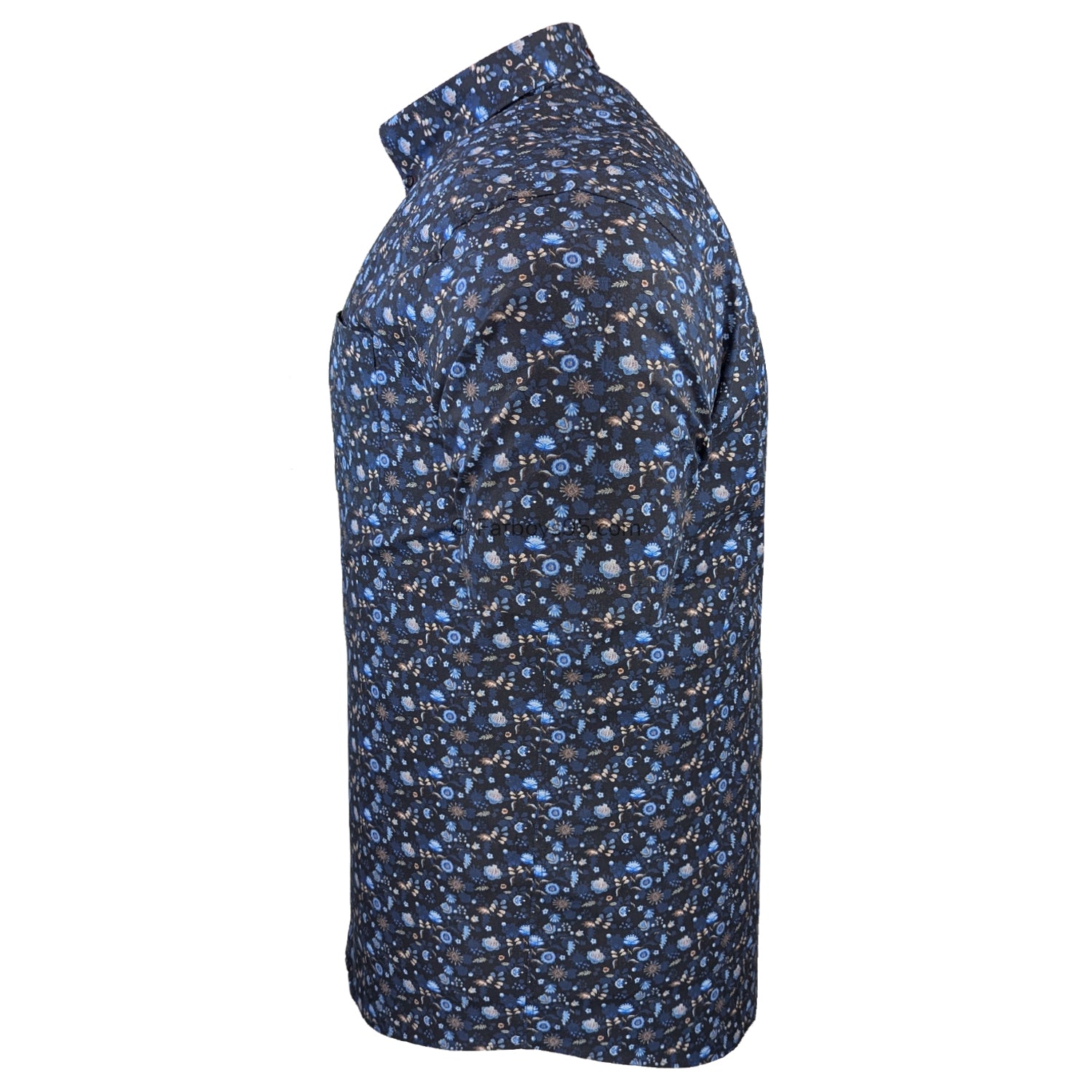 Espionage Floral Print S/S Shirt - SH425 - Navy 5