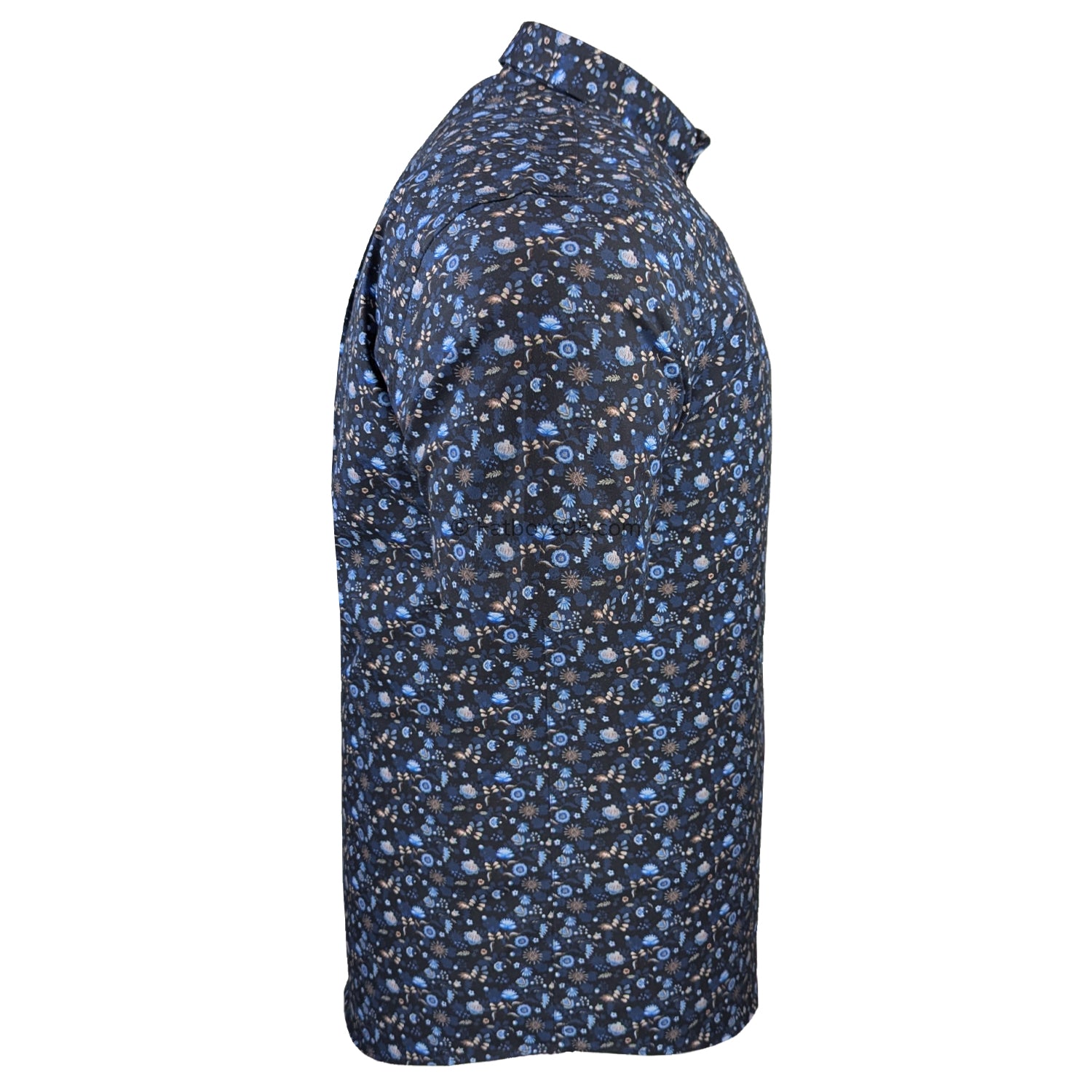 Espionage Floral Print S/S Shirt - SH425 - Navy 6