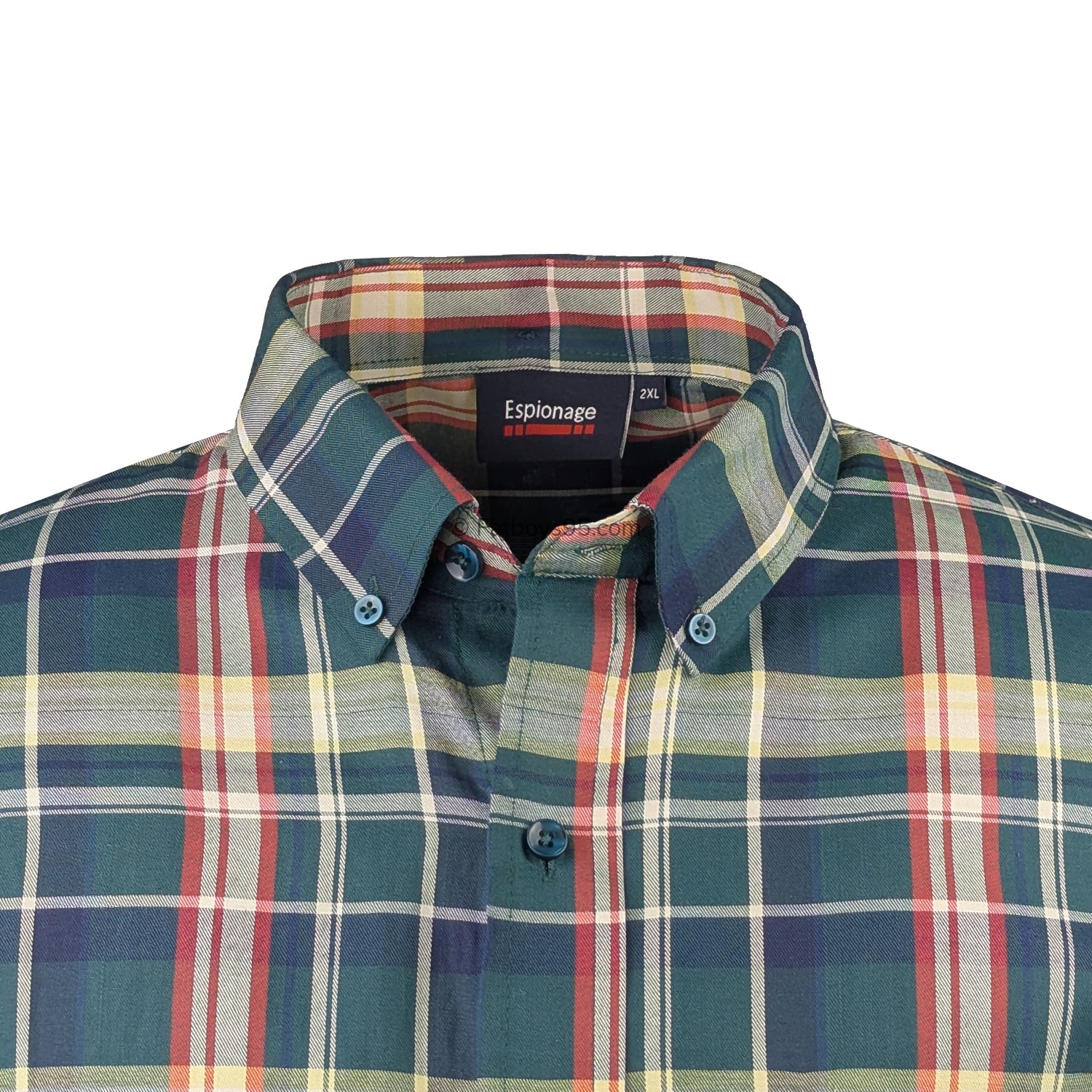 Espionage Check S/S Shirt - SH447 - Green 2