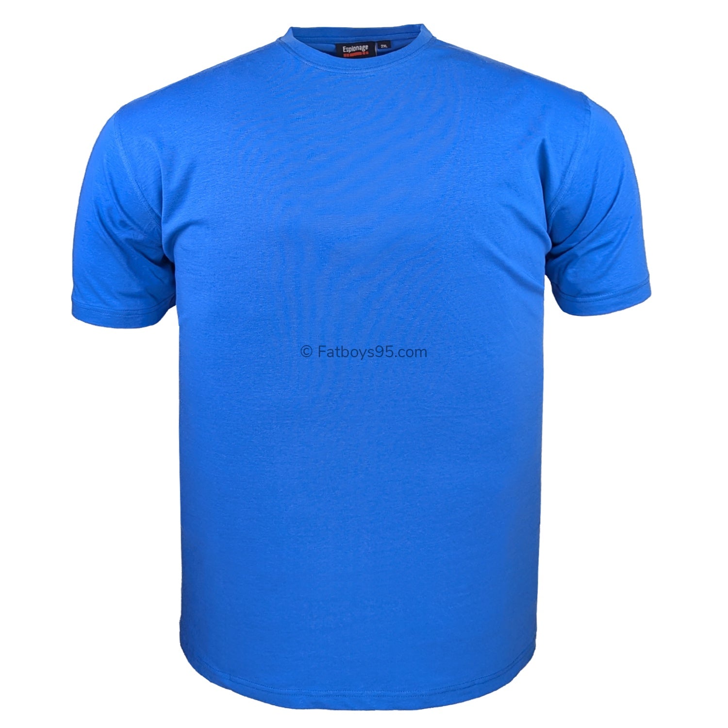 Espionage Plain Round Neck T-Shirt - T015 - Azure Blue 1