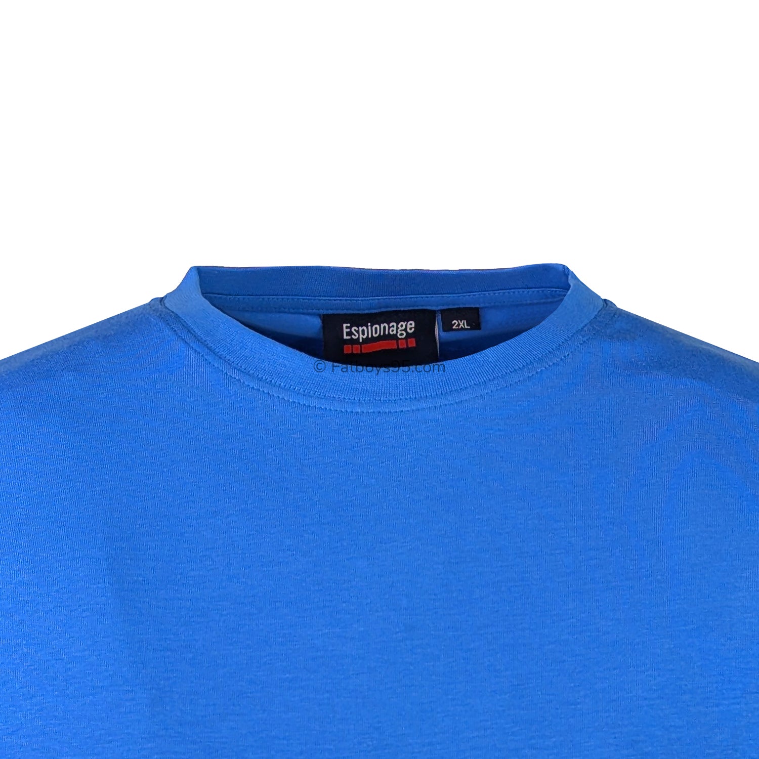 Espionage Plain Round Neck T-Shirt - T015 - Azure Blue 2