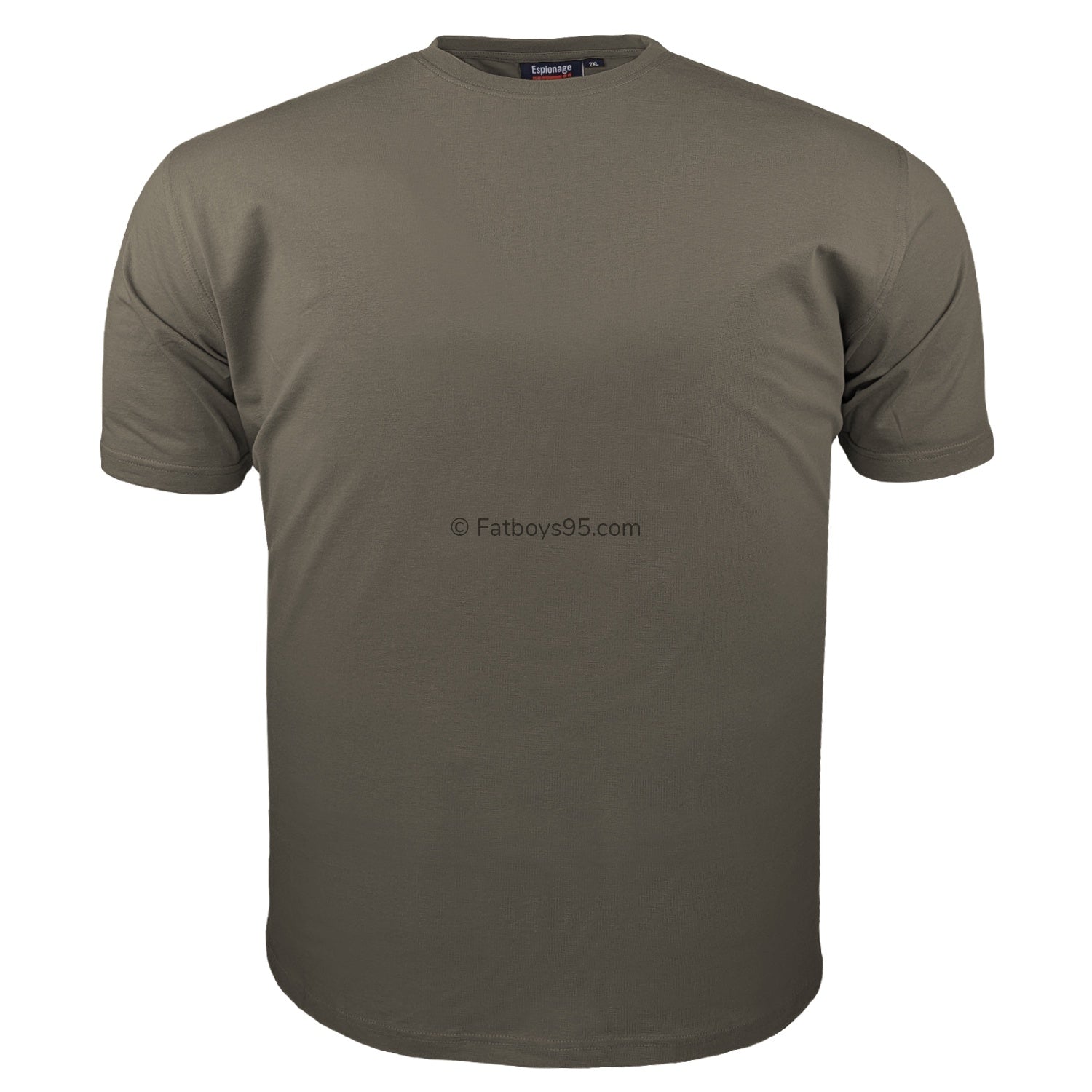 Espionage Plain Round Neck T-Shirt - T015 - Coffee 1