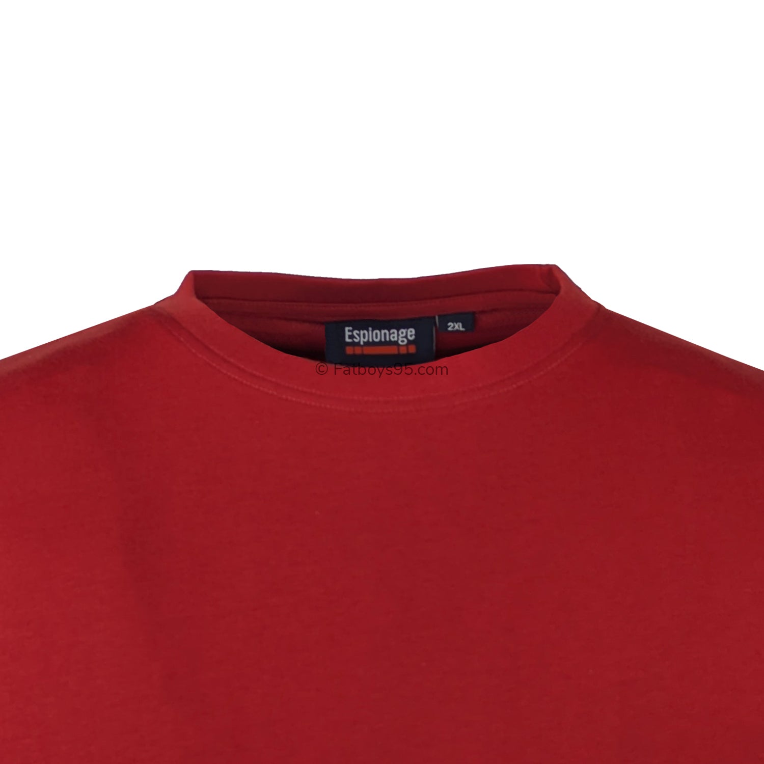 Espionage Plain Round Neck T-Shirt - T015 - Dark Red 2