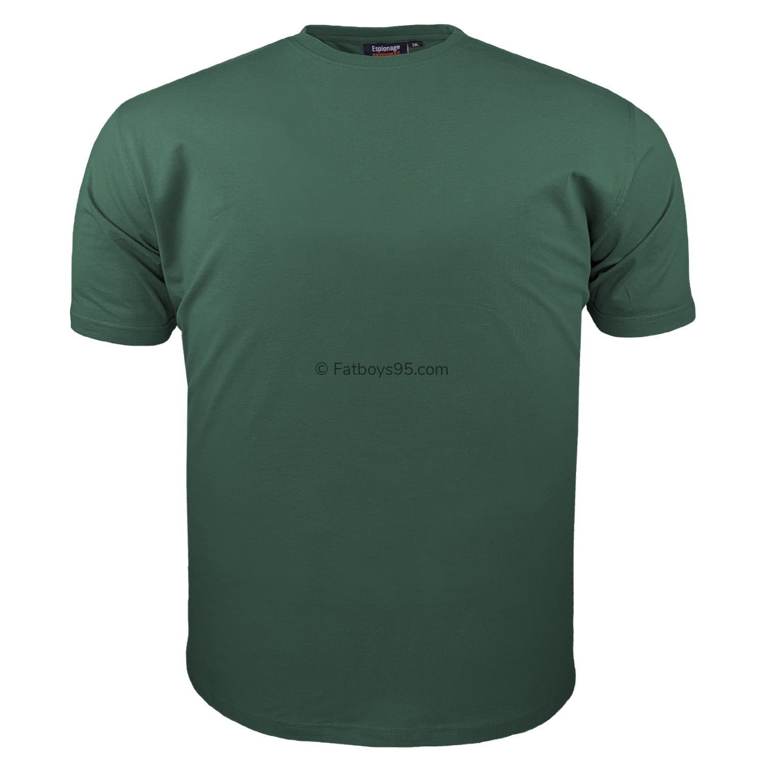 Espionage Plain Round Neck T-Shirt - T015 - Pine Green 1