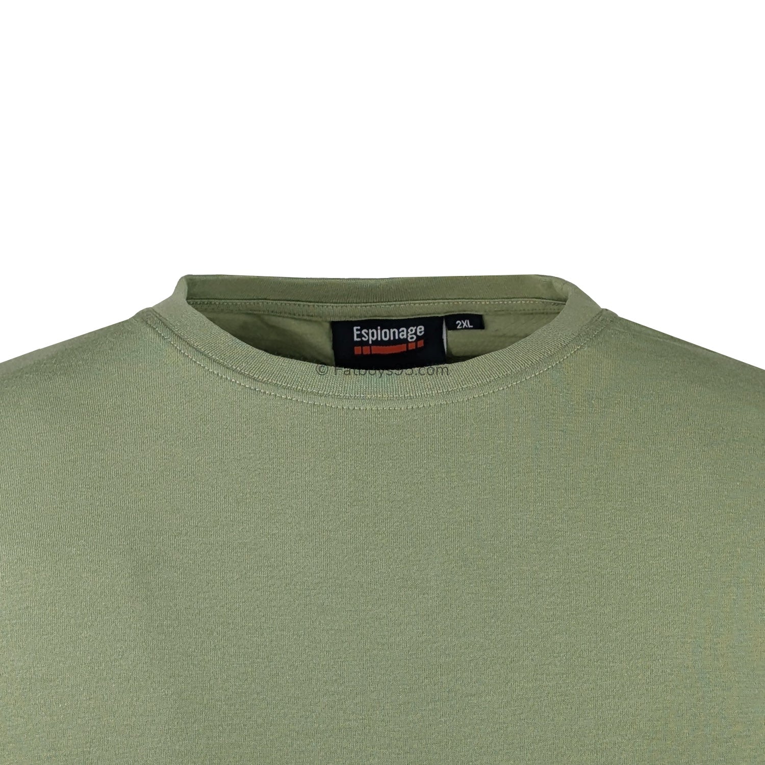 Espionage Plain Round Neck T-Shirt - T015 - Sage 2