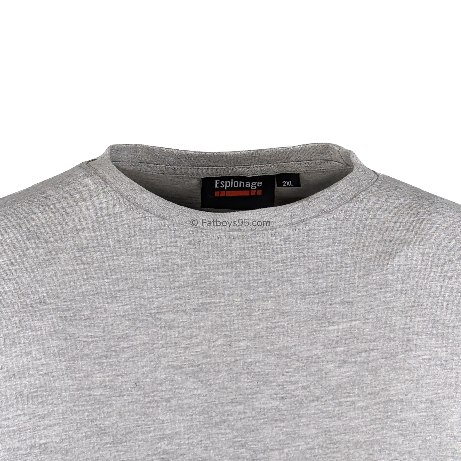 Espionage Plain Round Neck T-Shirt - T015 - Silver Marl 2