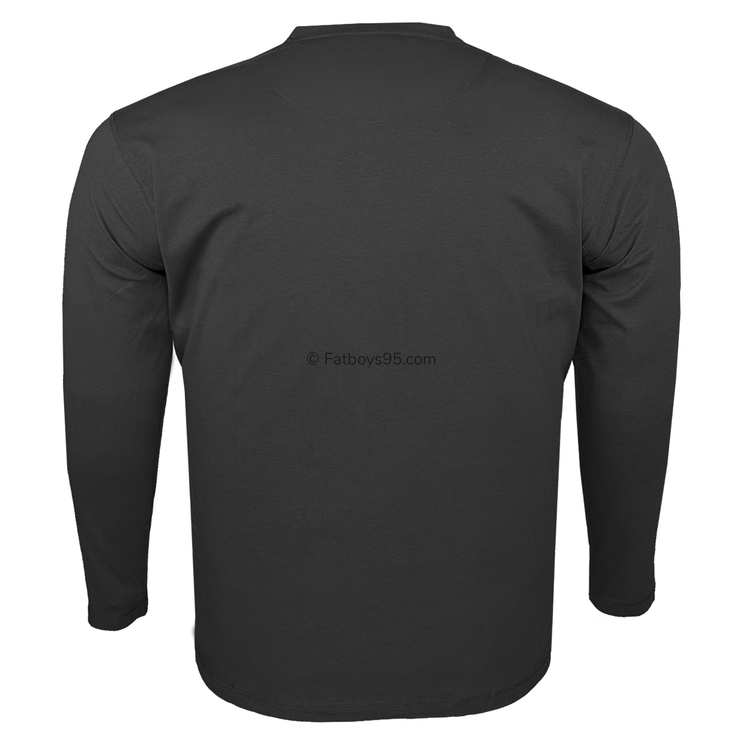 Espionage Long Sleeve Grandad Tee - T310 - Black 2