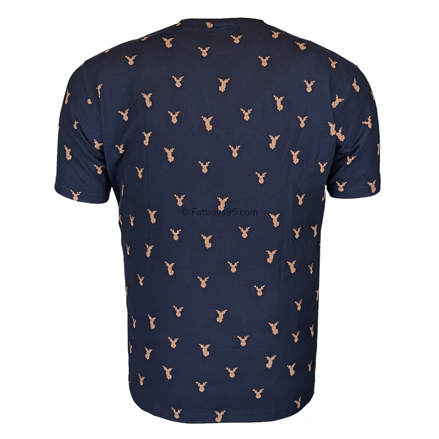 Espionage Stag Print Tee - T389 - Navy 3