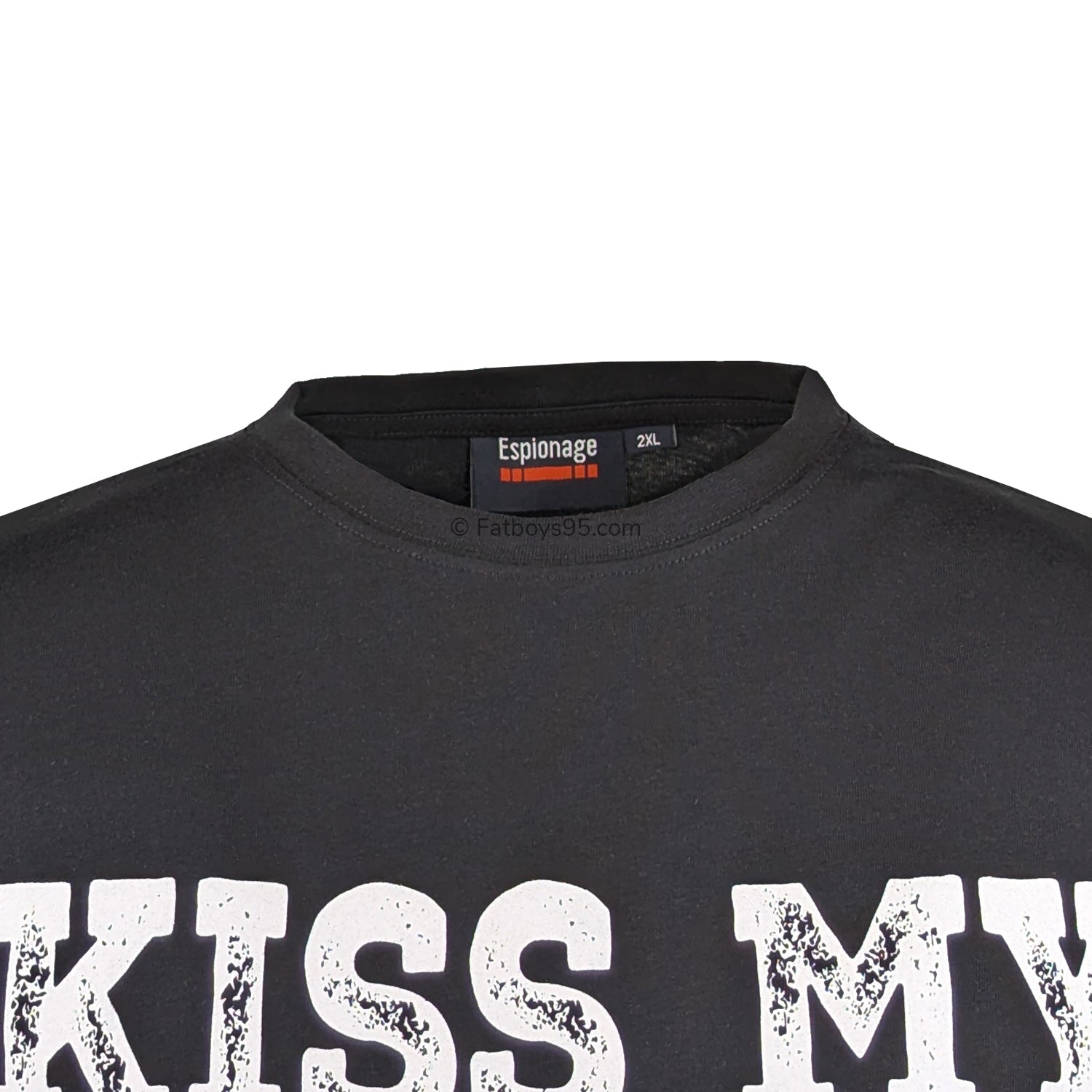 Espionage Kiss My Balls Print Tee - T436 - Black 2