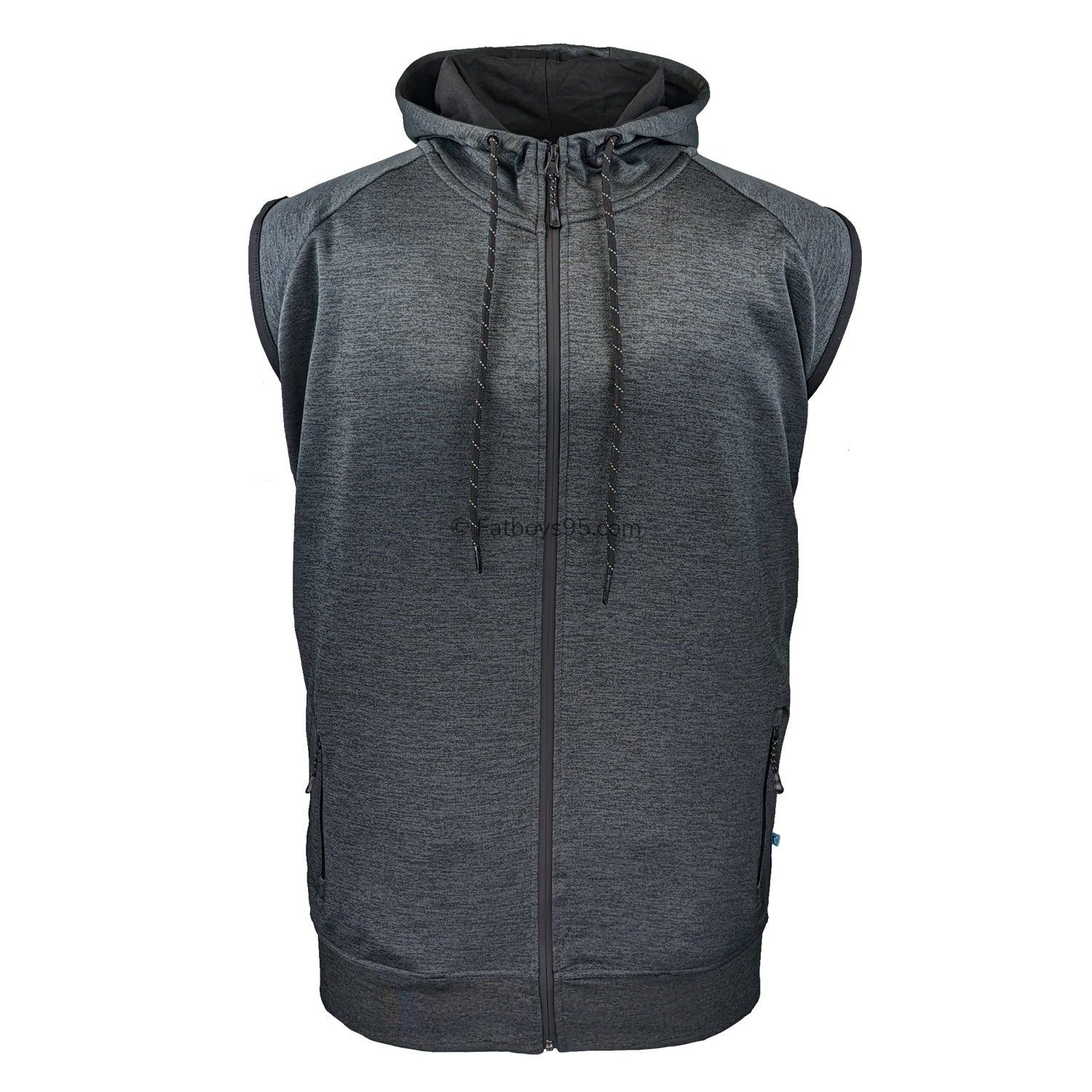 Kam Active Performance Sleeveless Hoody - AP007 - Charcoal 1