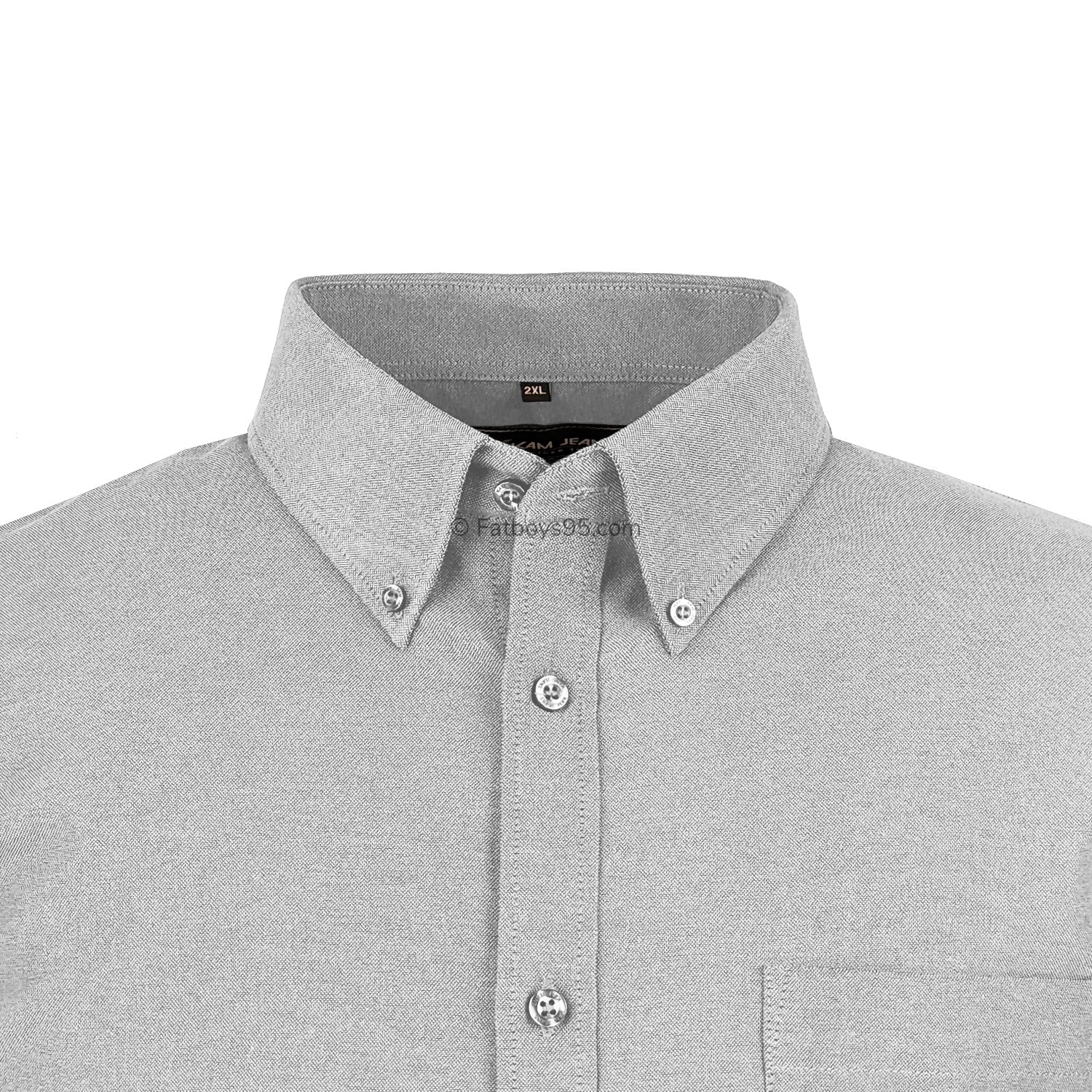 Kam S/S Oxford Shirt - KBS 663A - Grey 2