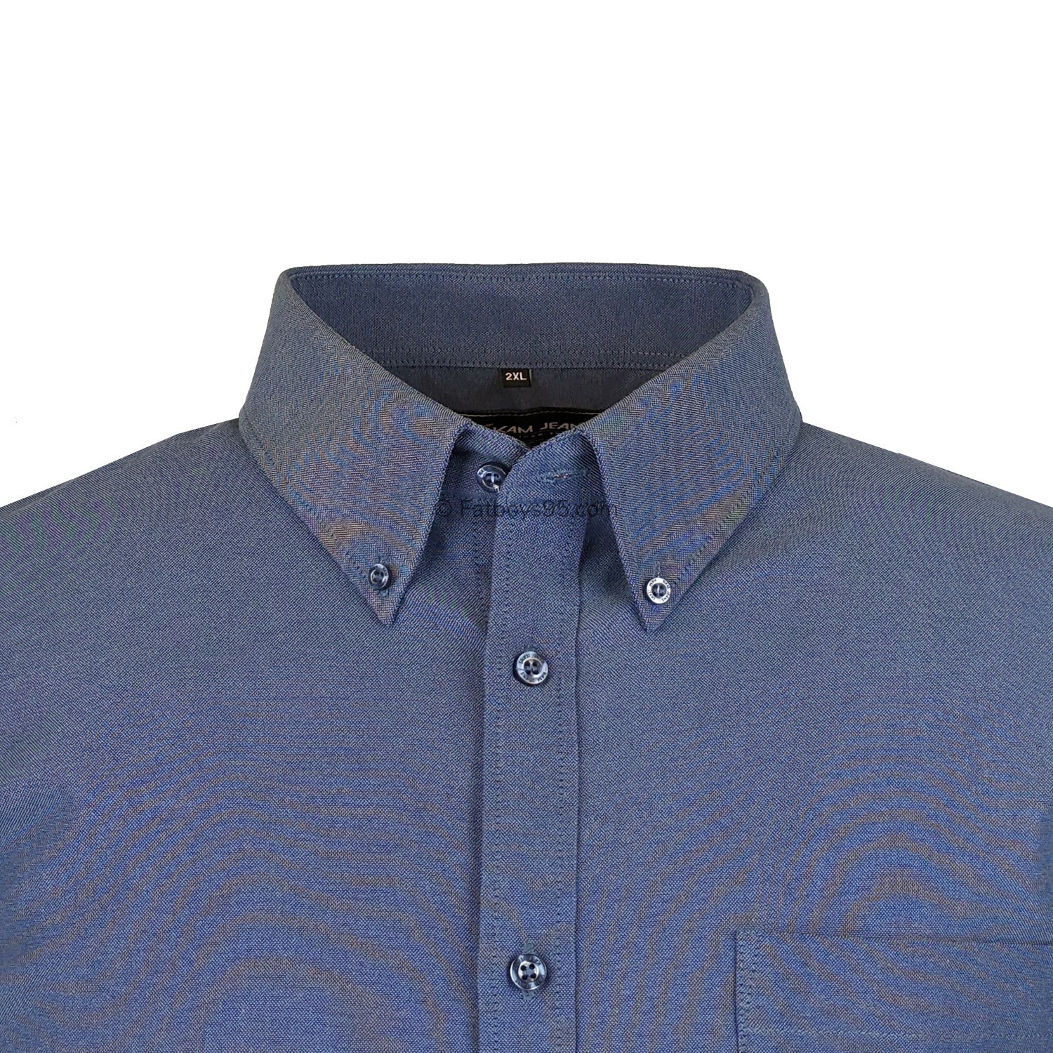 Kam S/S Oxford Shirt - KBS 663A - Navy 2