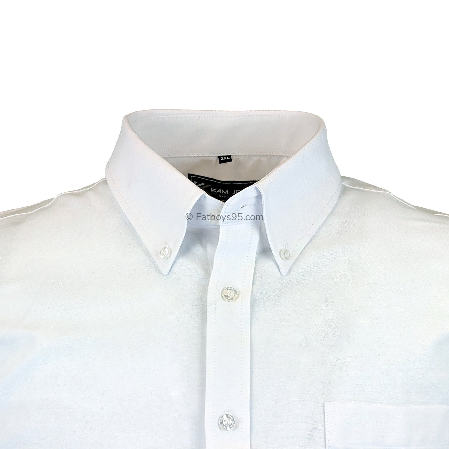 Kam S/S Oxford Shirt - KBS 663A - White 2