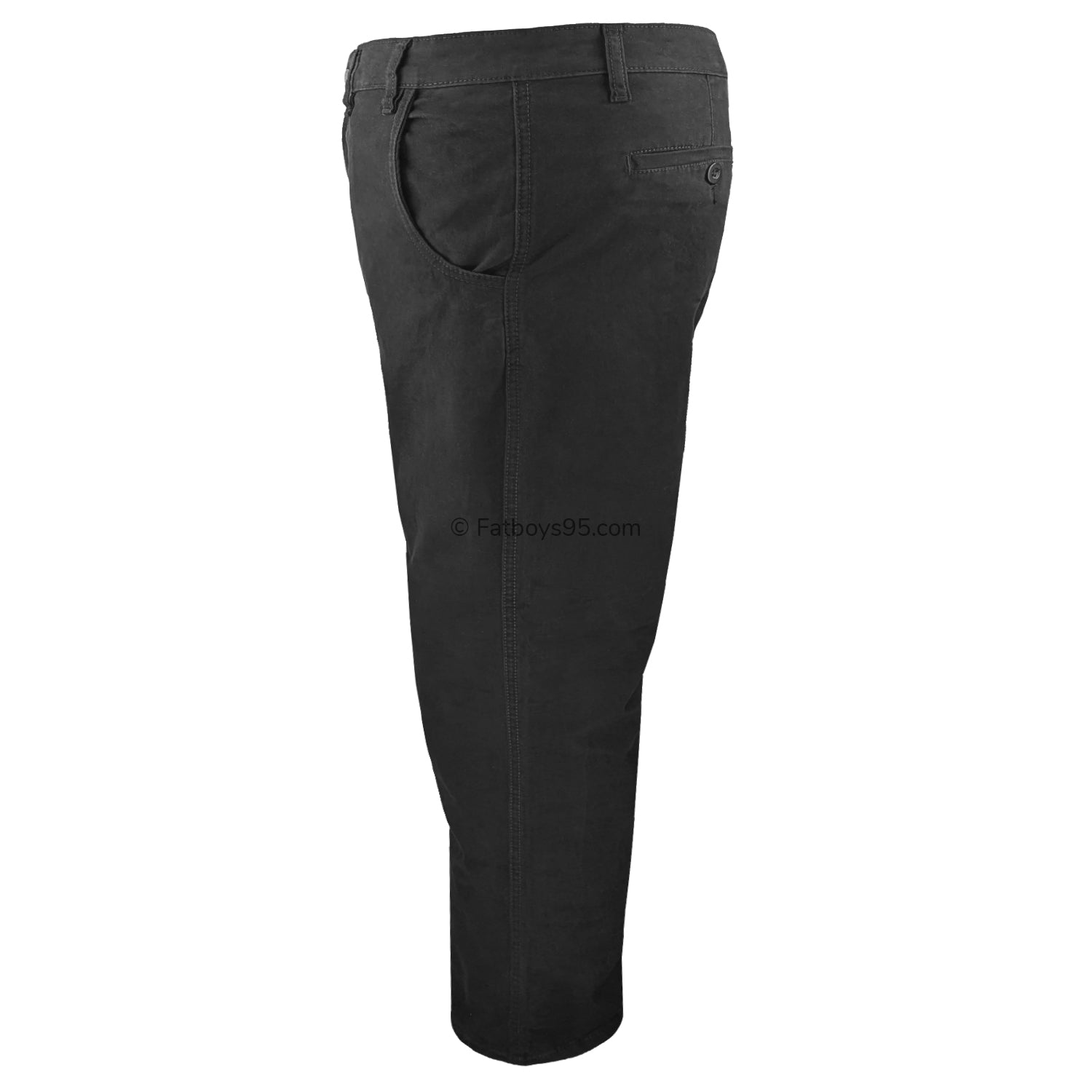 Kam Stretch Modern Chinos - KBS 261 - Black 3