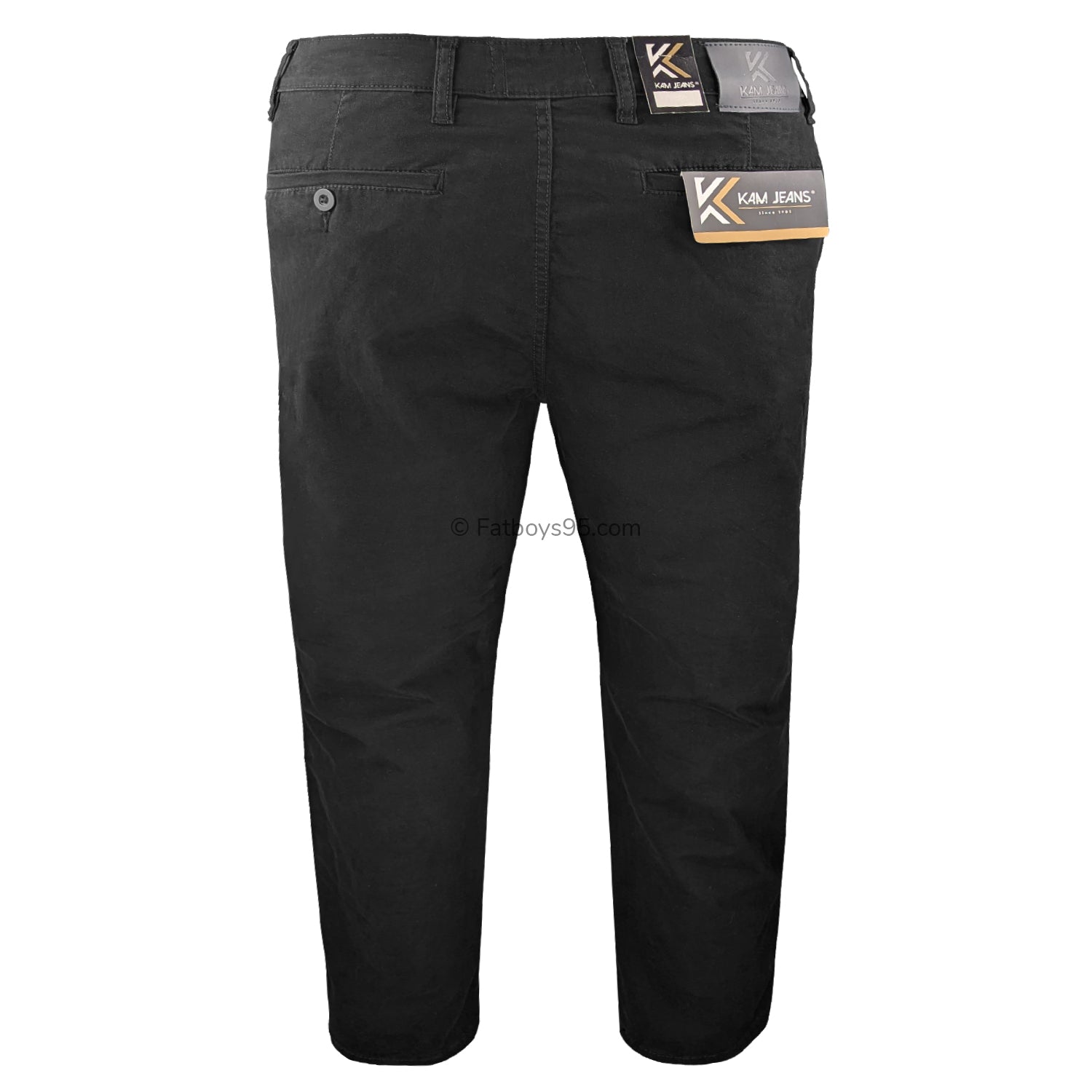 Kam Stretch Modern Chinos - KBS 261 - Black 5