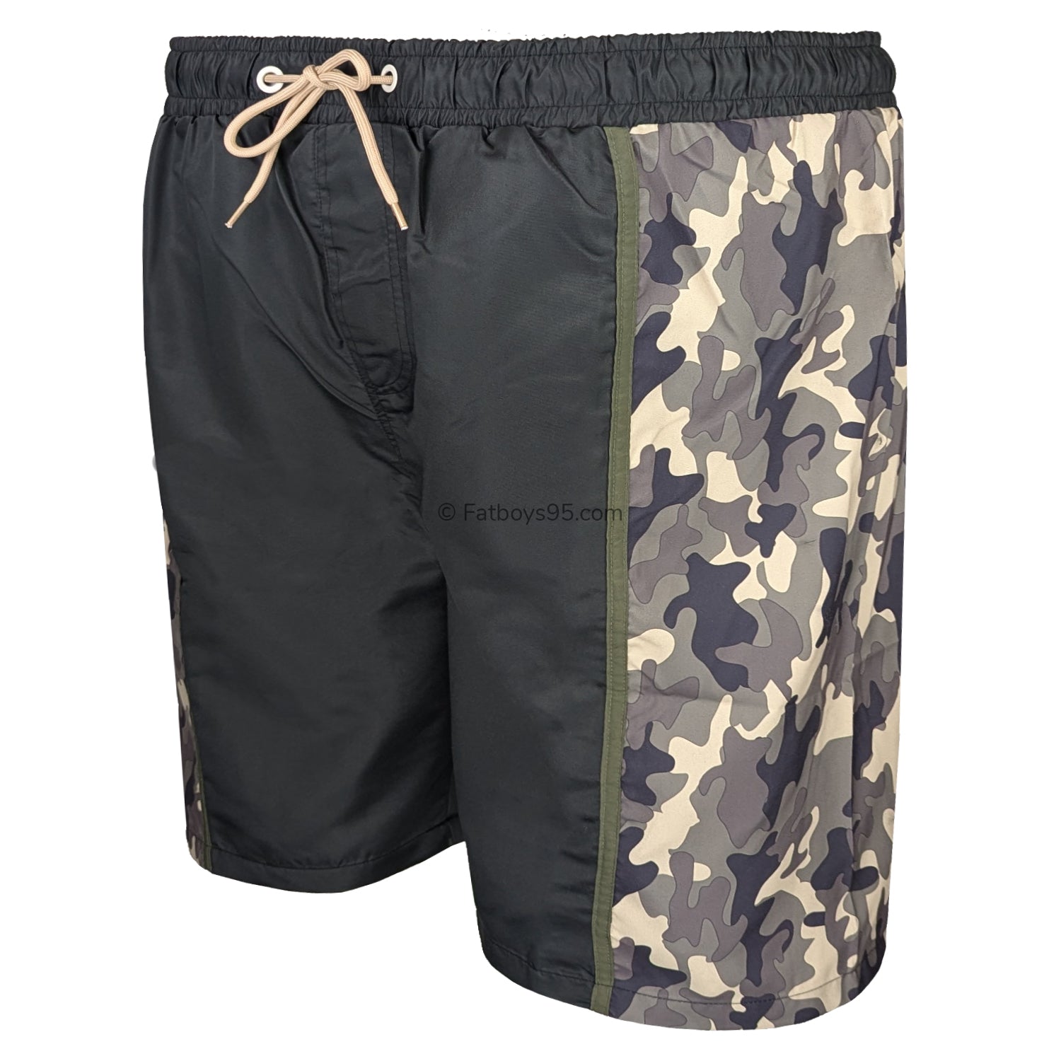 Kam Camo Side Panel Swim Shorts - KBS 3006 - Camo 2