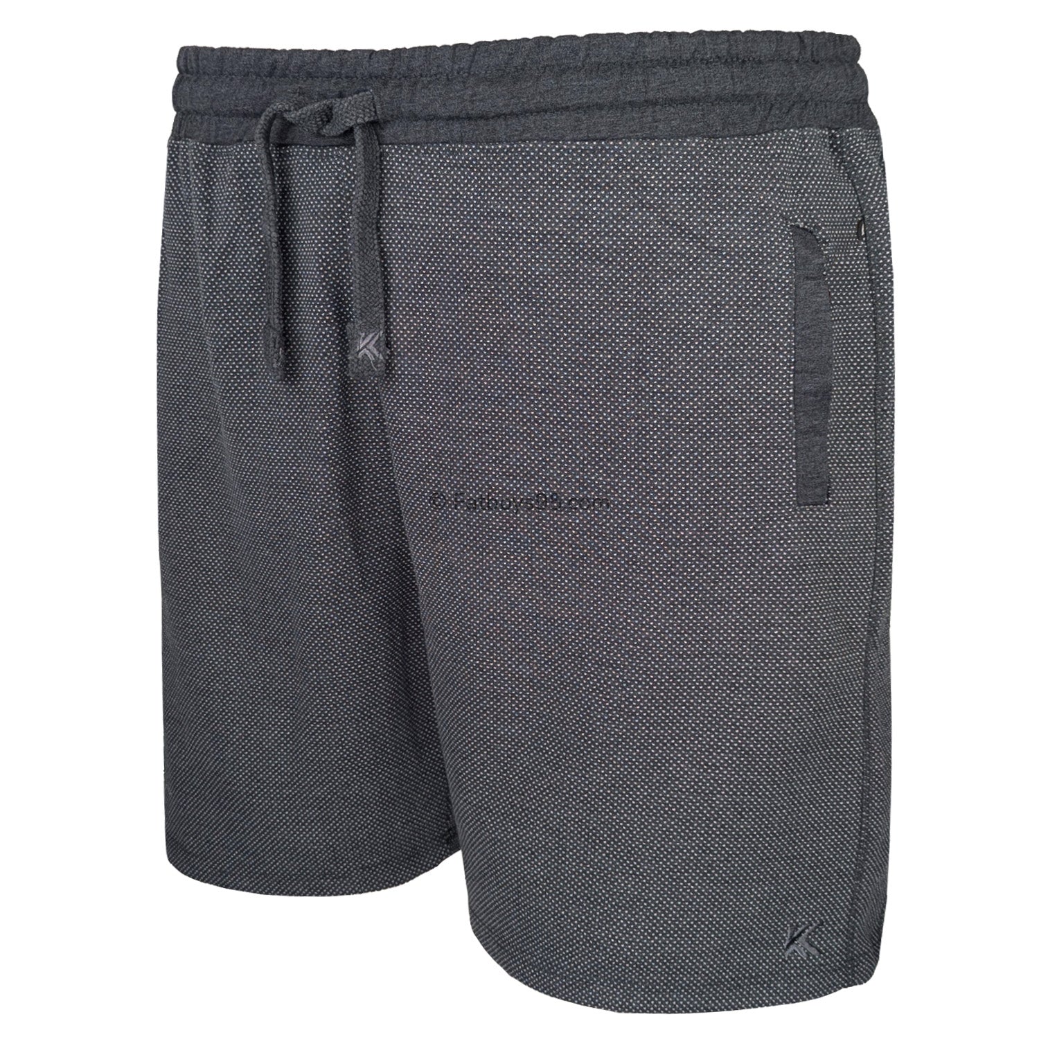 Kam Dobby Print Shorts - KBS 3310 - Charcoal 2
