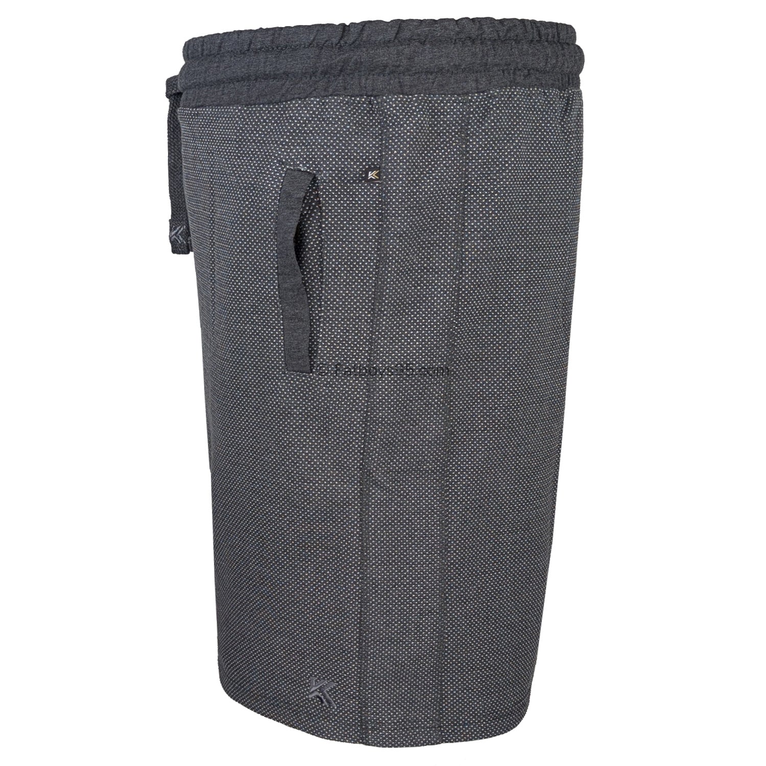Kam Dobby Print Shorts - KBS 3310 - Charcoal 3