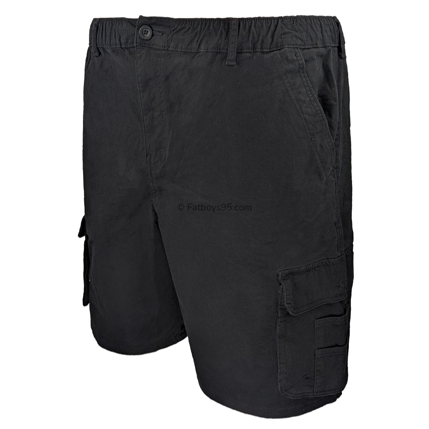 Kam Elasticated Cargo Shorts - KBS 3404 - Black 2