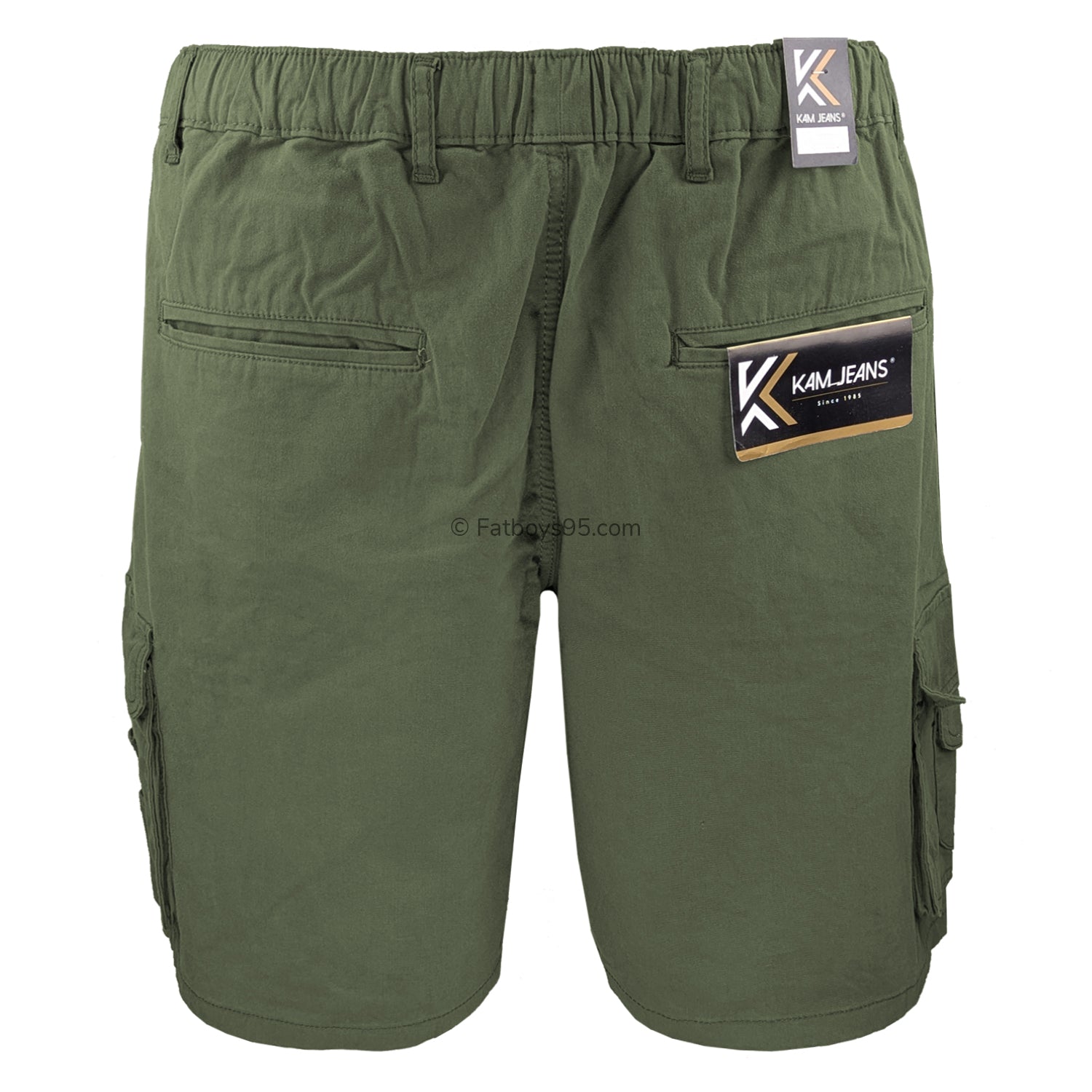 Kam Elasticated Cargo Shorts - KBS 3404 - Khaki 4