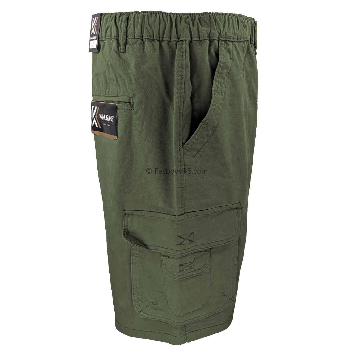 Kam Elasticated Cargo Shorts - KBS 3404 - Khaki 6