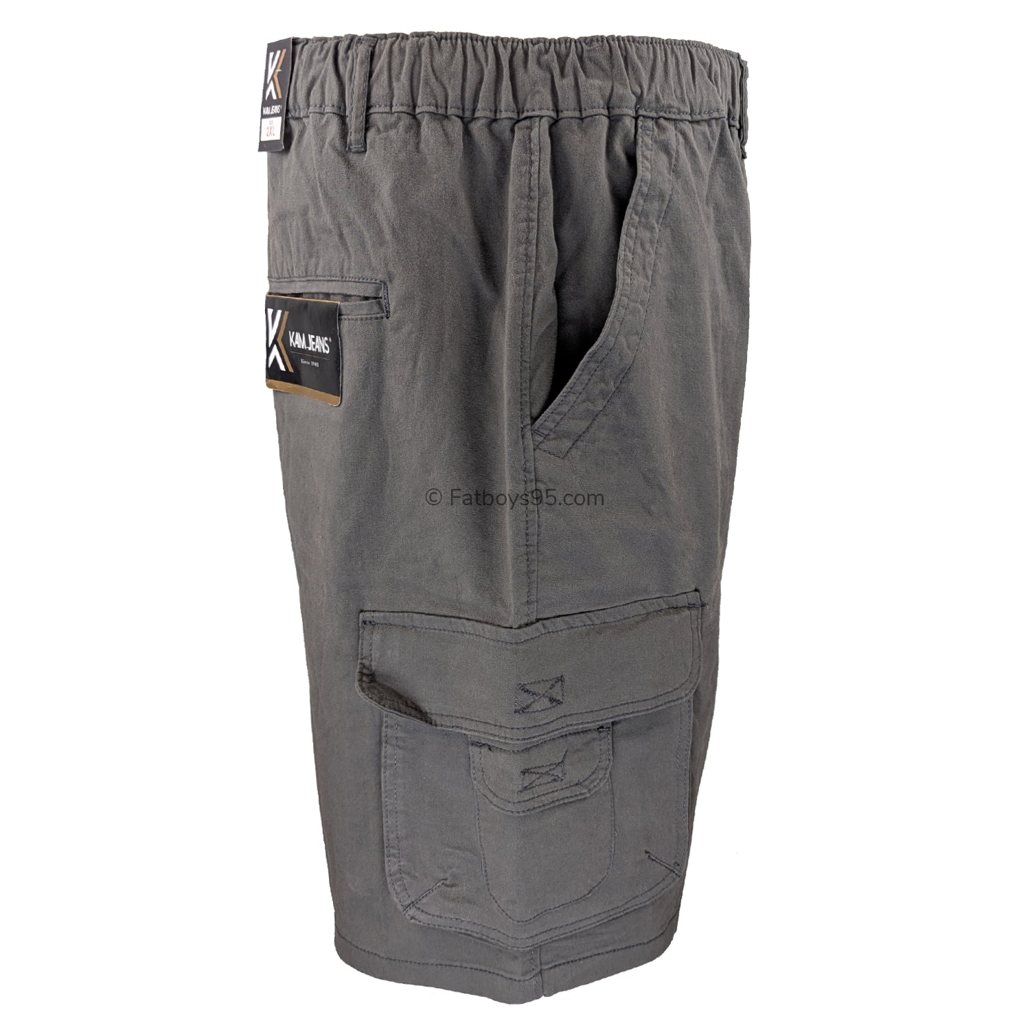 Kam Elasticated Cargo Shorts - KBS 3404 - Slate 6