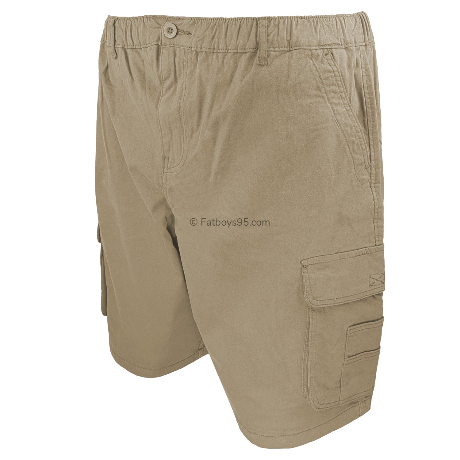 Kam Elasticated Cargo Shorts - KBS 3404 - Stone 2