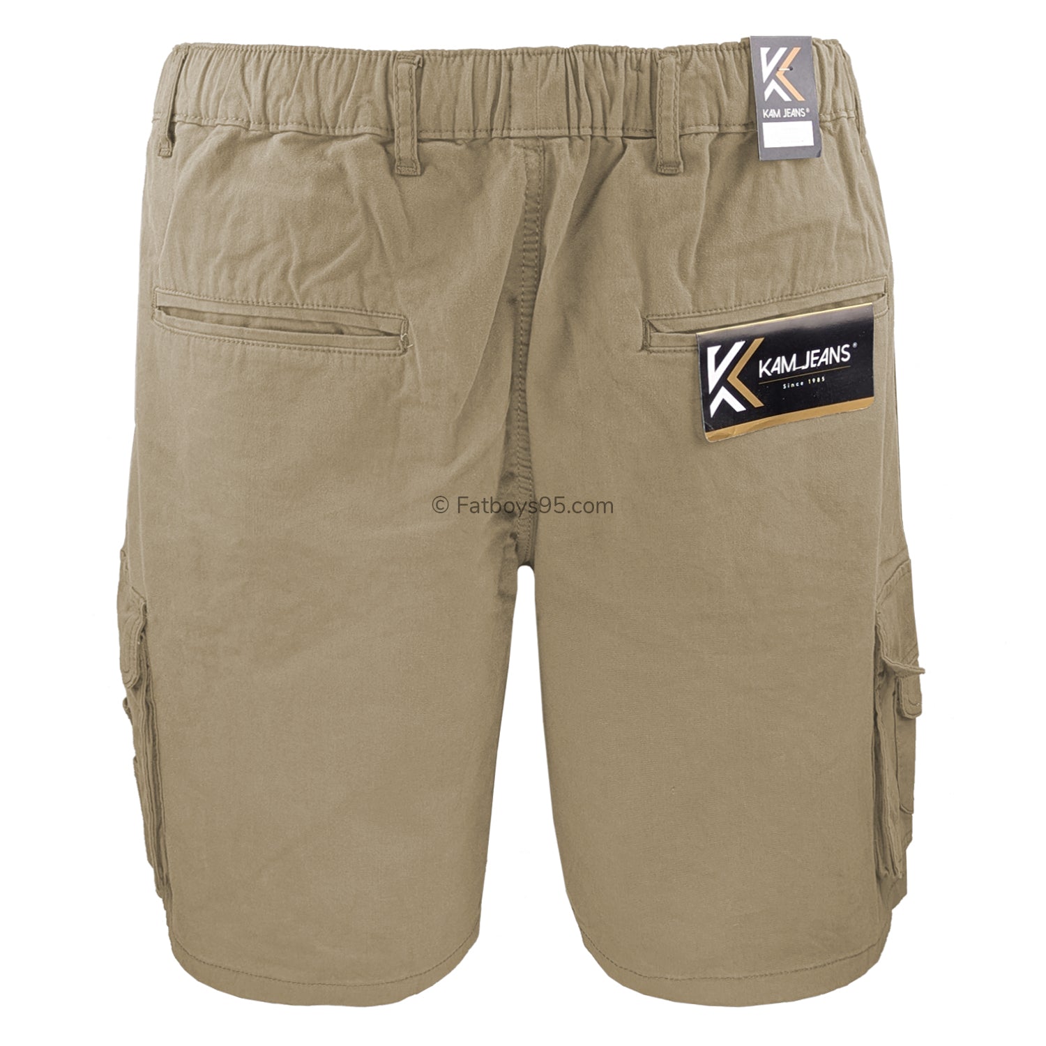 Kam Elasticated Cargo Shorts - KBS 3404 - Stone 4