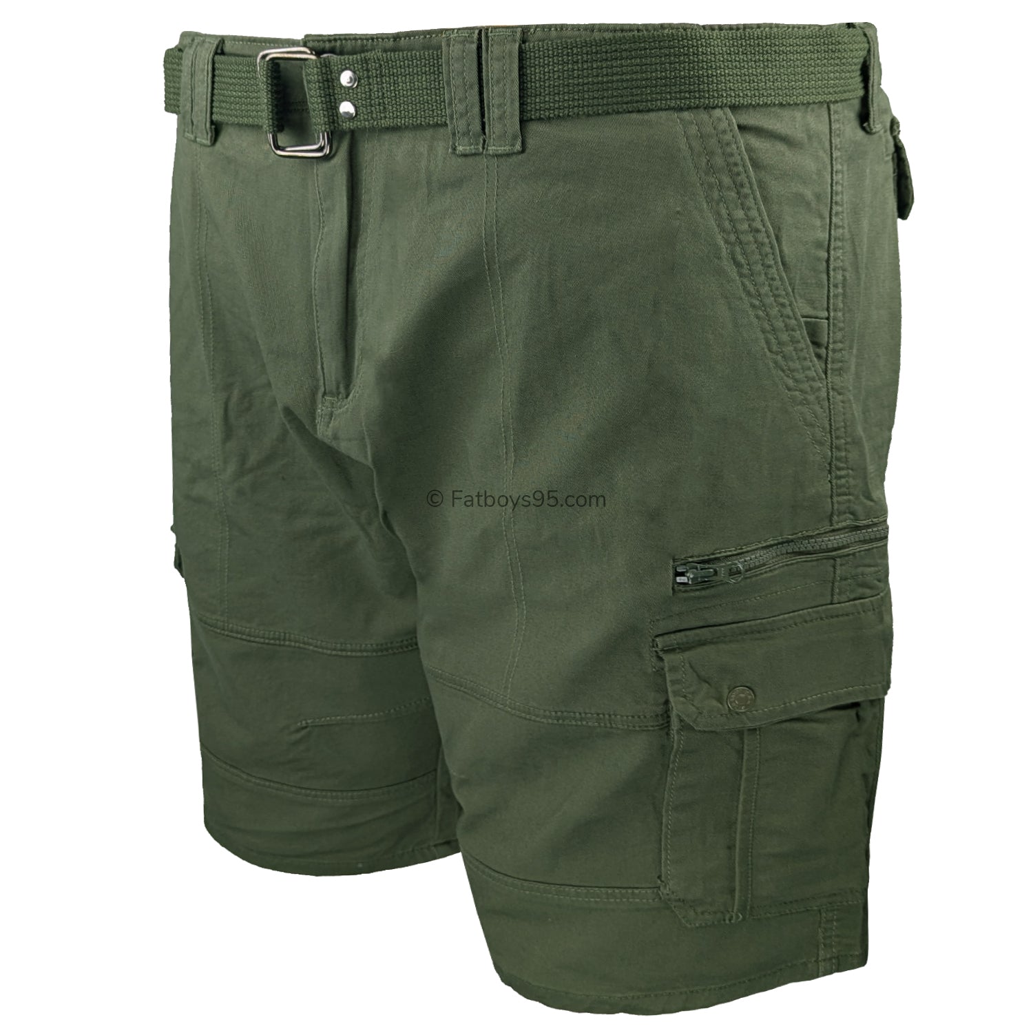 Kam Belted Cargo Stretch Shorts - KBS 343 - Khaki 2