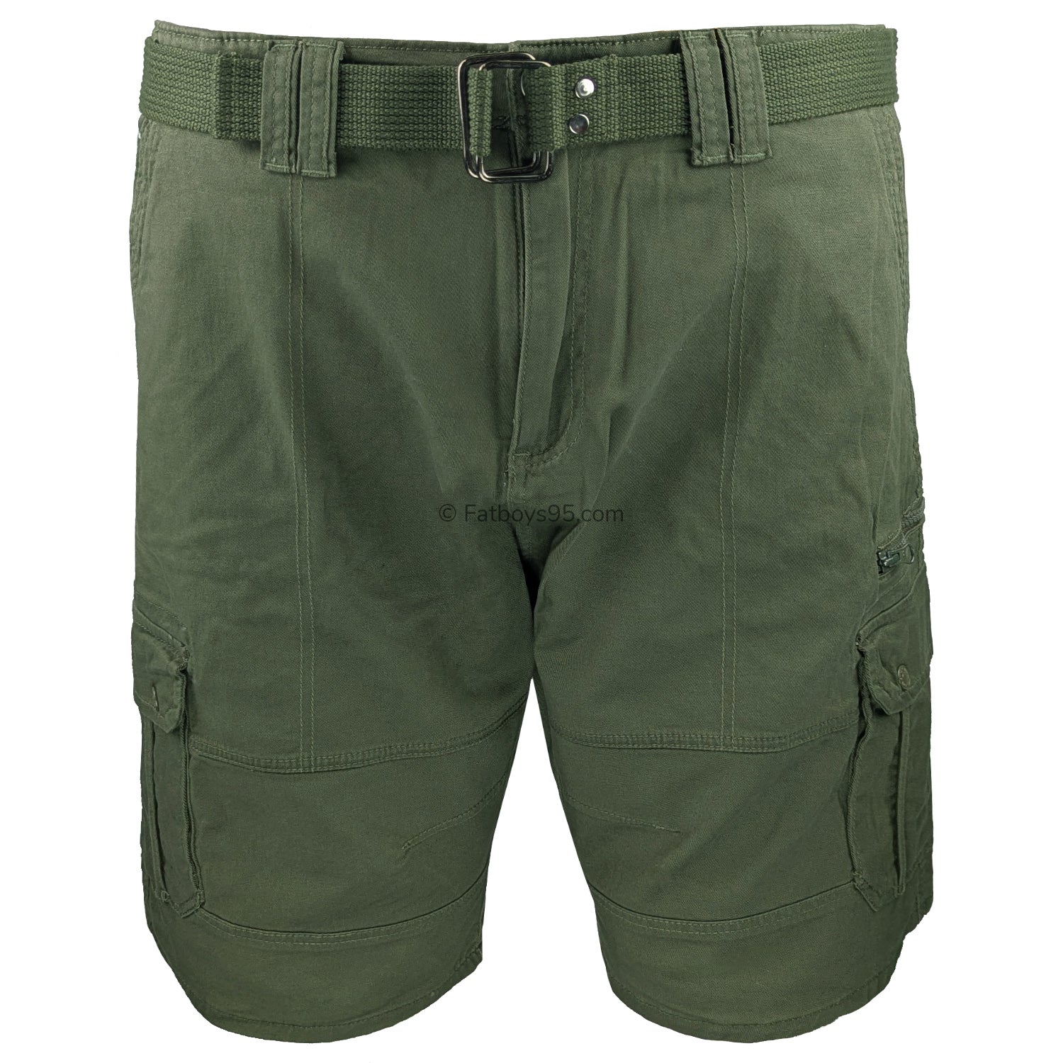 Kam Belted Cargo Stretch Shorts - KBS 343 - Khaki 1