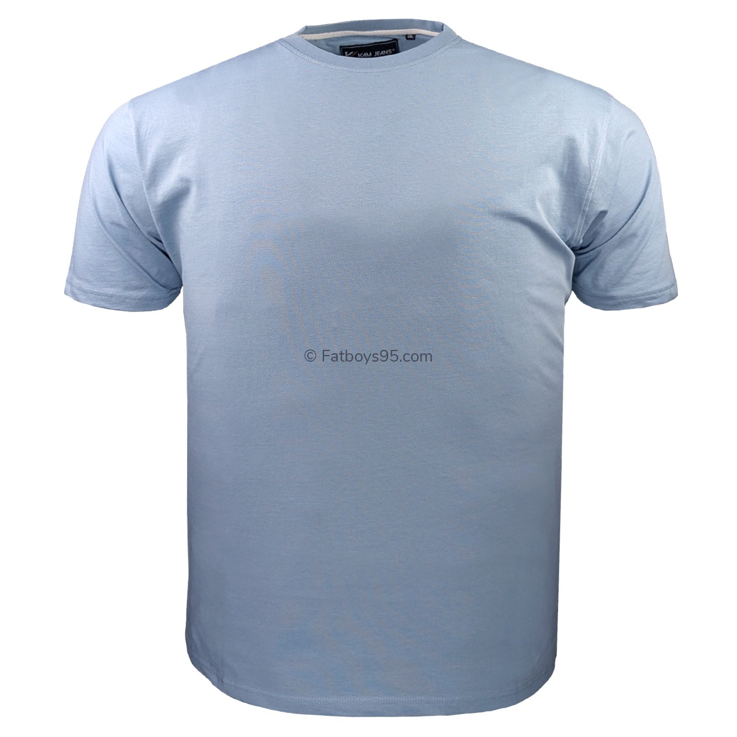 Kam Plain Round Neck T-Shirt - KBS 500S - Dusty Blue 1