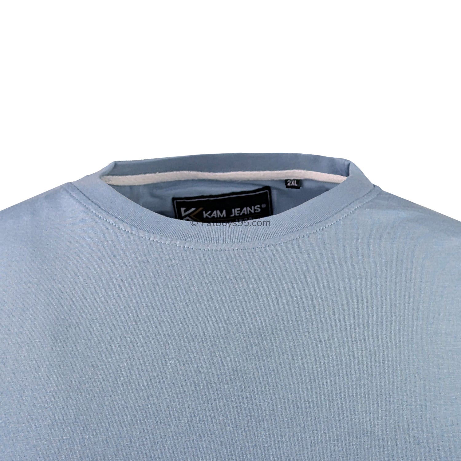 Kam Plain Round Neck T-Shirt - KBS 500S - Dusty Blue 2