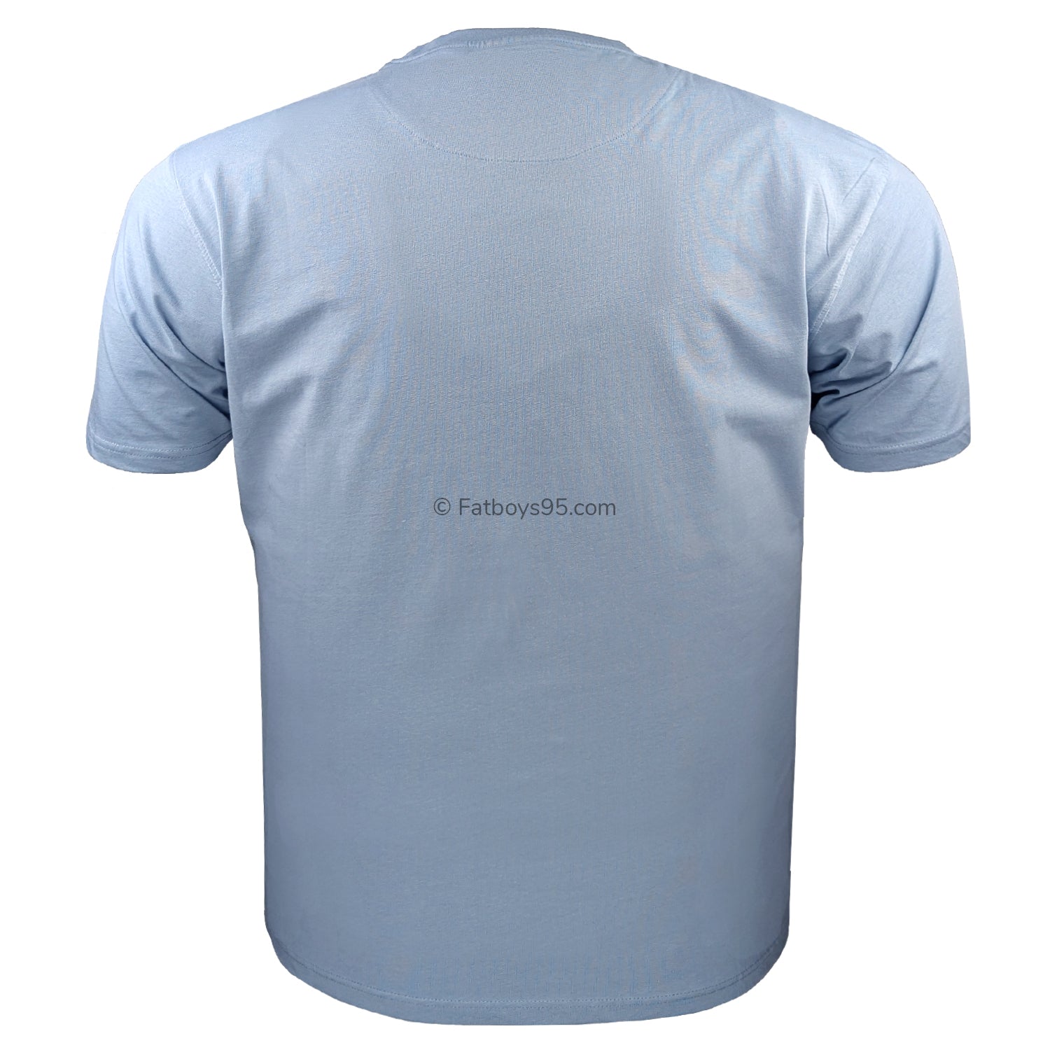 Kam Plain Round Neck T-Shirt - KBS 500S - Dusty Blue 3