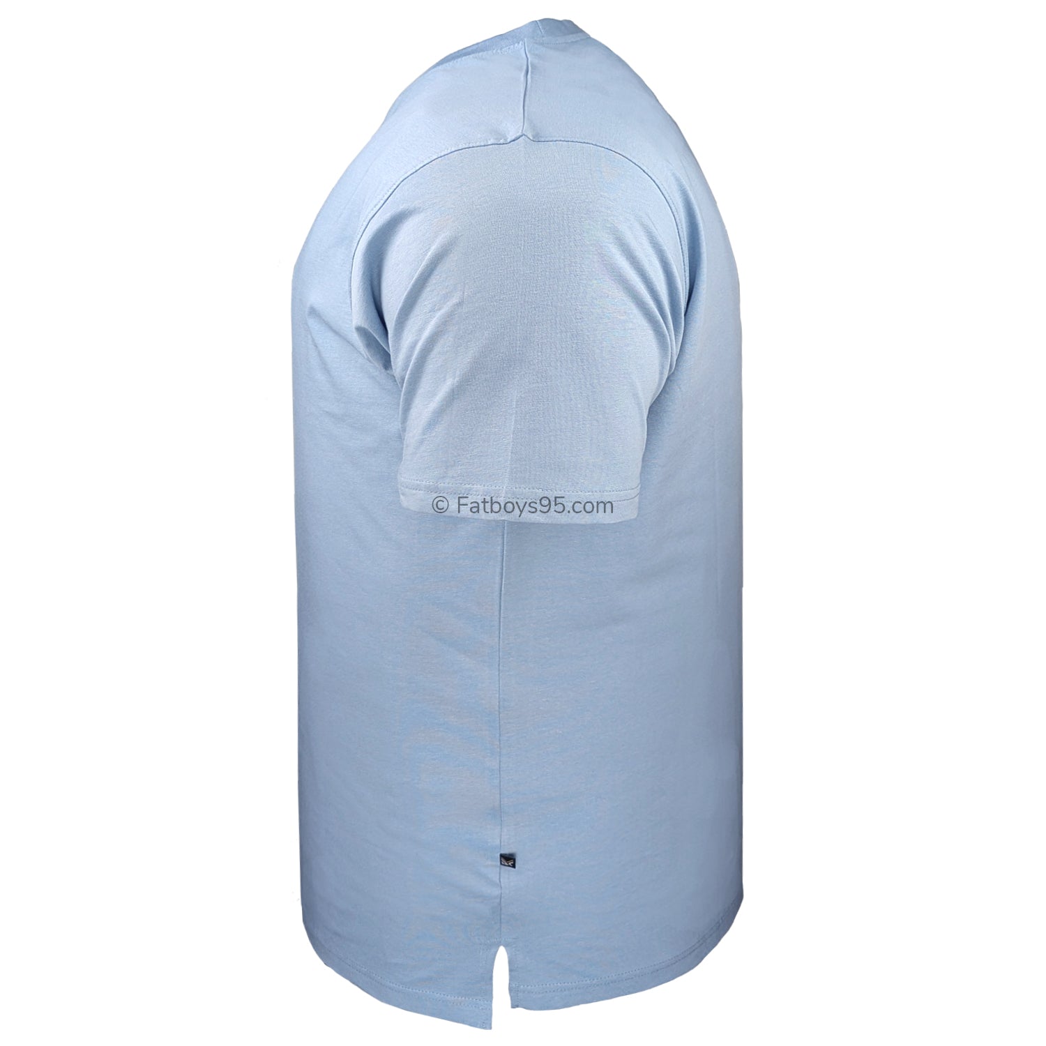 Kam Plain Round Neck T-Shirt - KBS 500S - Dusty Blue 4