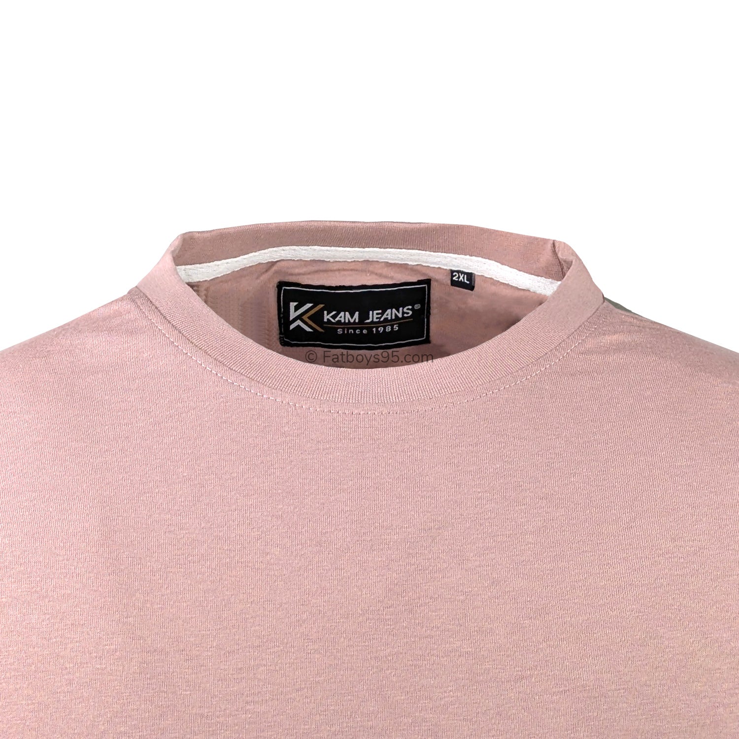 Kam Plain Round Neck T-Shirt - KBS 500S - Mauve 2
