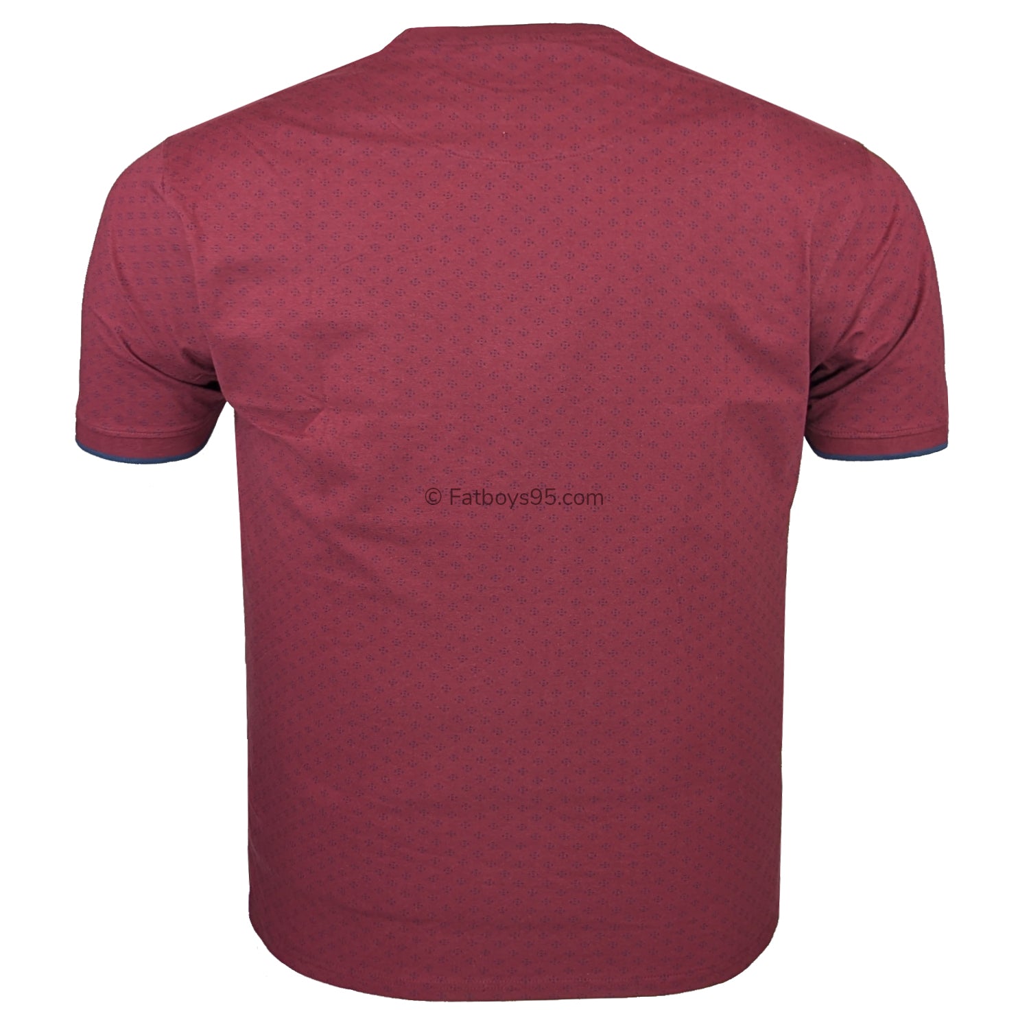 Kam Dobby Print Tee - KBS 5381 - Burgundy 3