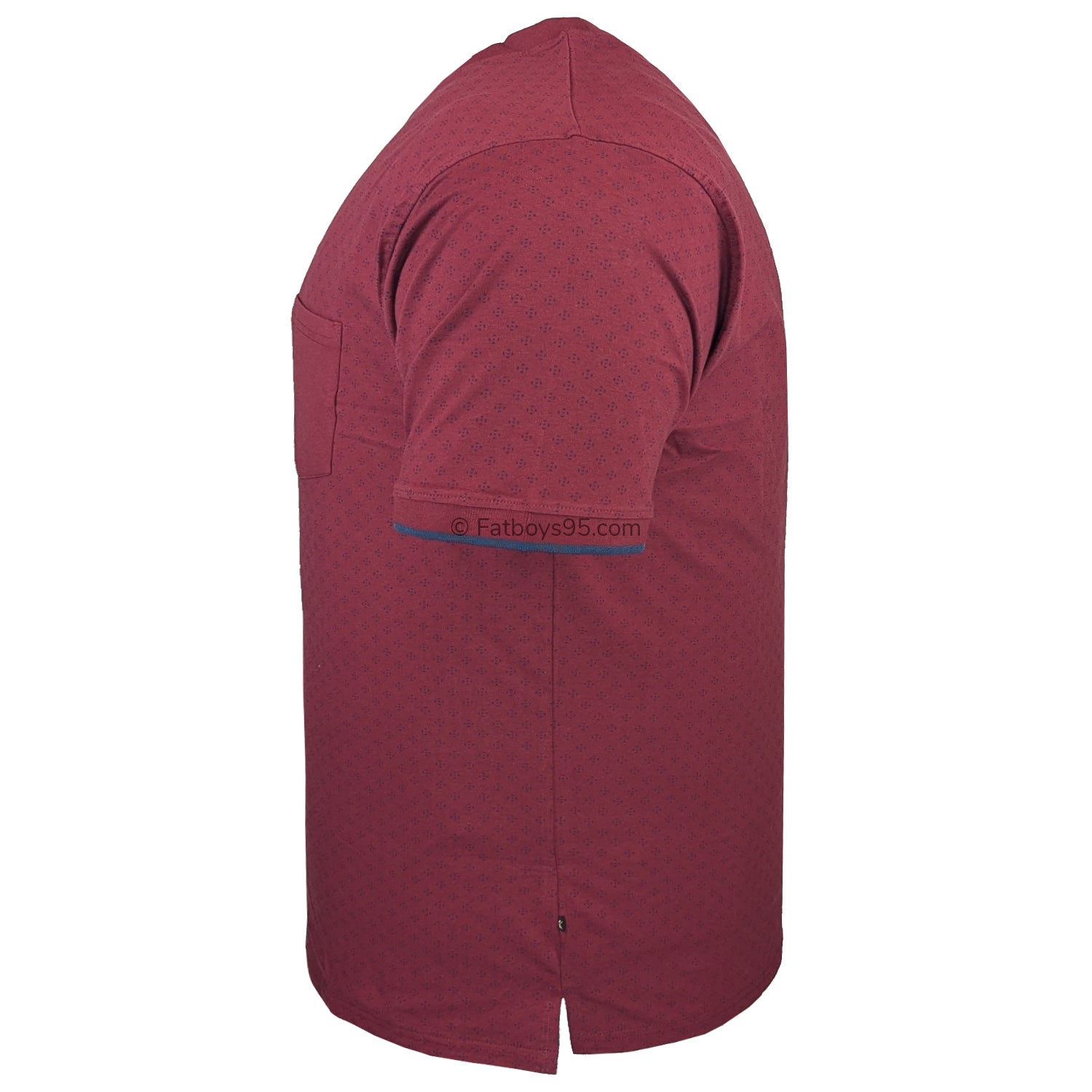 Kam Dobby Print Tee - KBS 5381 - Burgundy 4