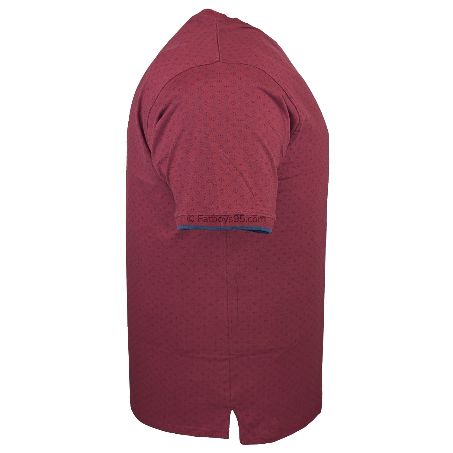 Kam Dobby Print Tee - KBS 5381 - Burgundy 5