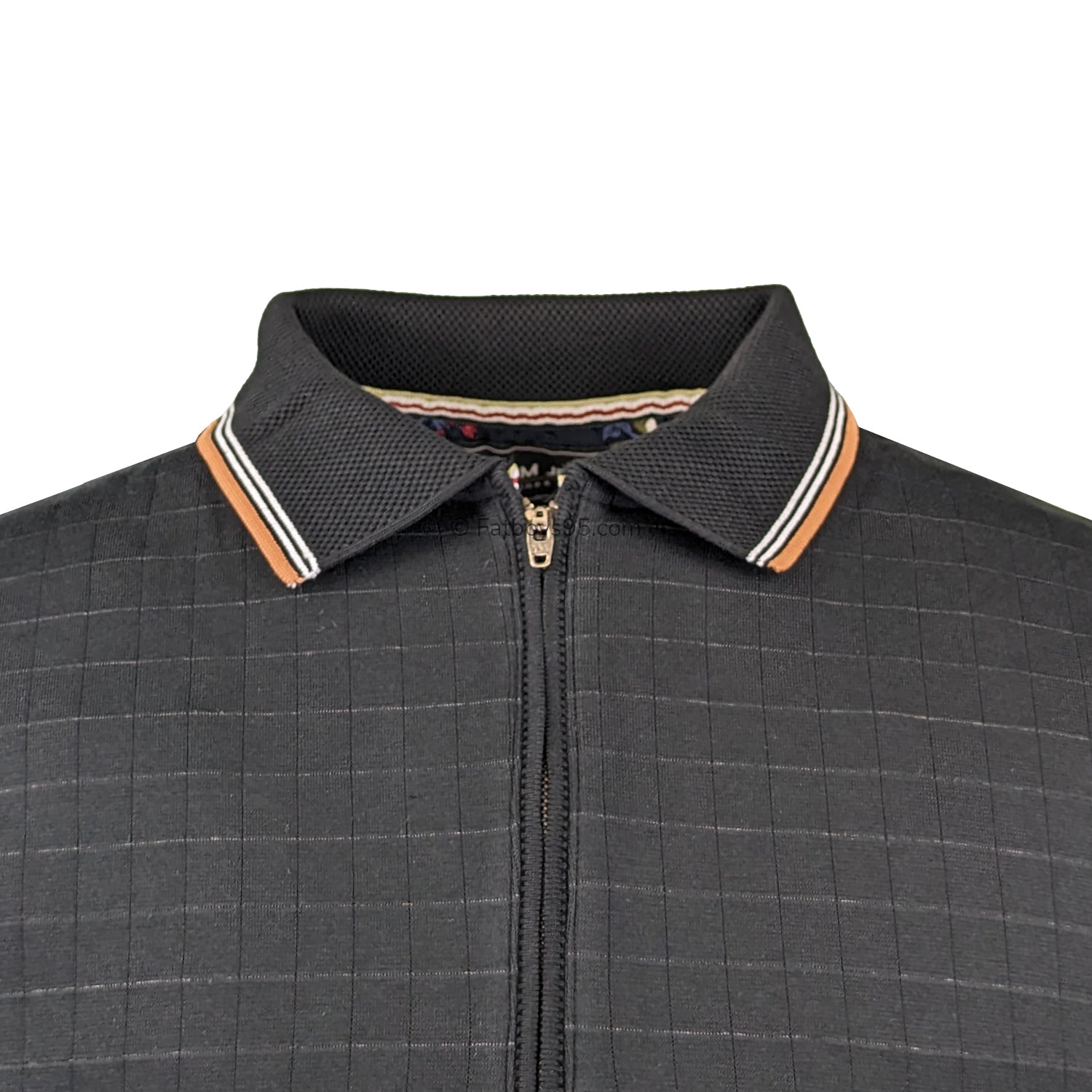 Kam Jersey Weave 1/4 Zip Polo - KBS 5491 - Black 2