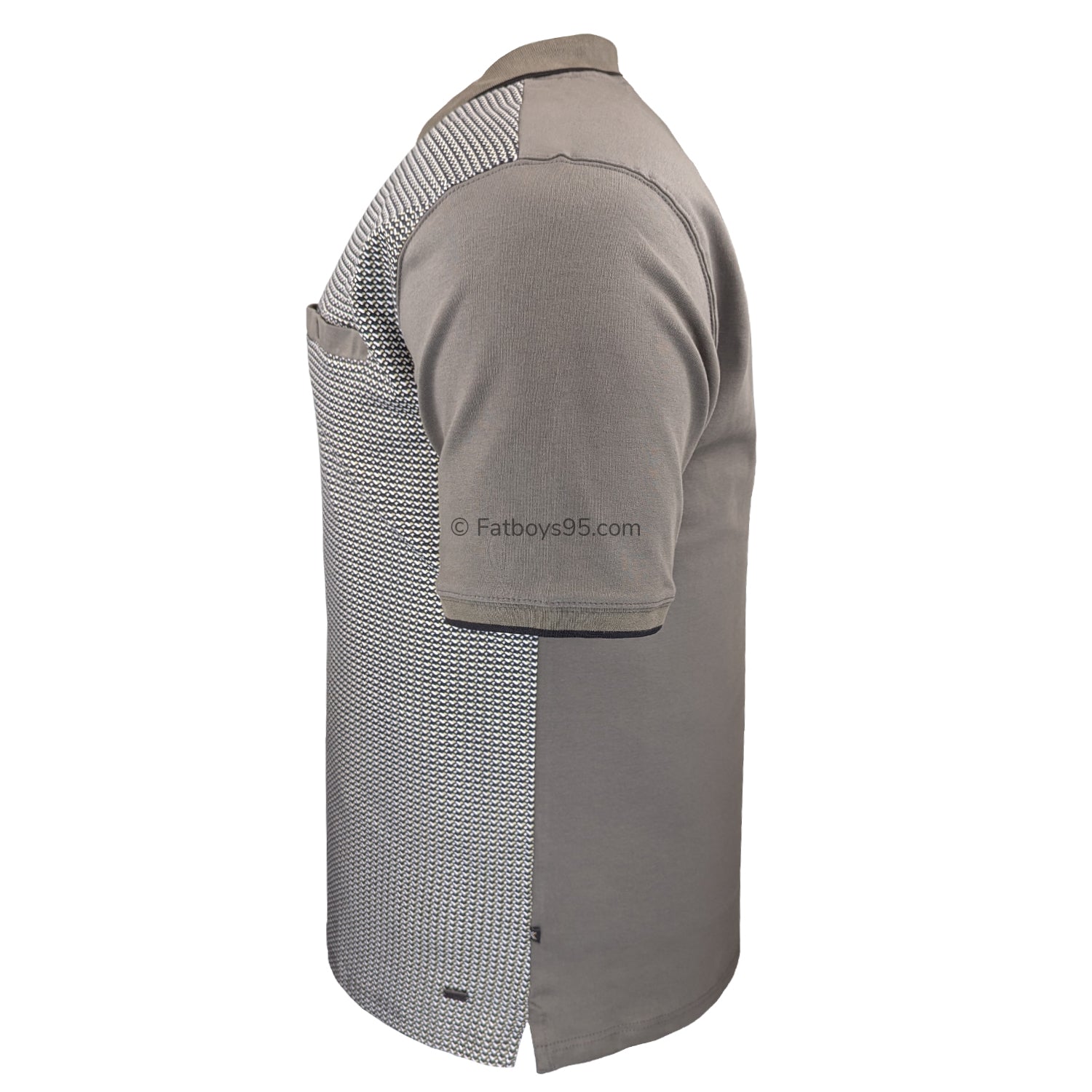 Kam Smart Mini Geo Print Polo - KBS 5518 - Taupe 5