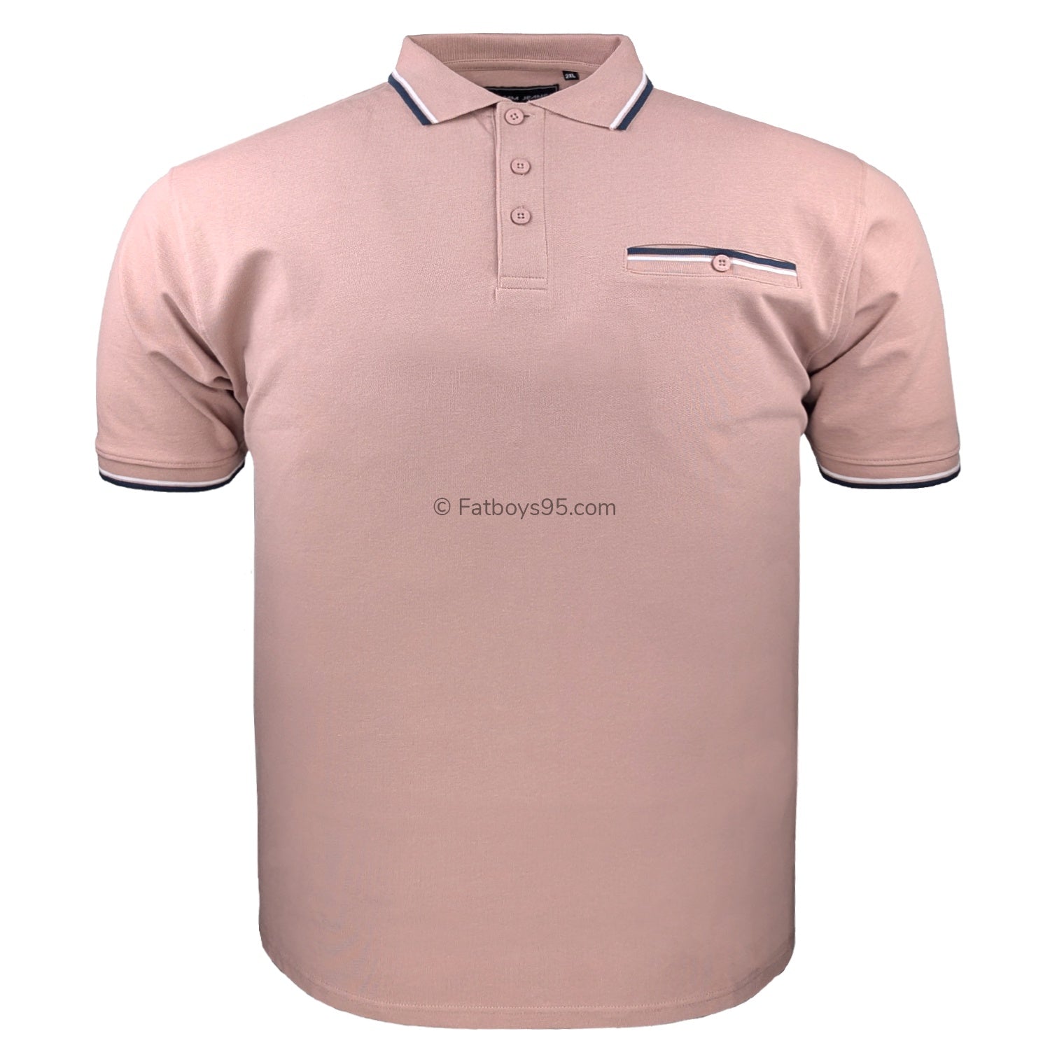 Kam Tipped Polo - KBS 5537 - Mauve 1