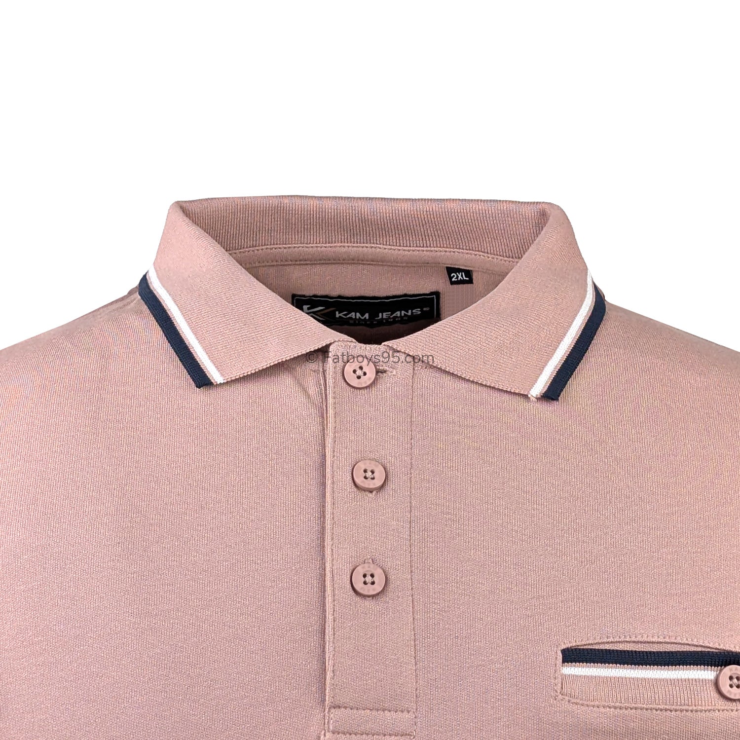 Kam Tipped Polo - KBS 5537 - Mauve 2