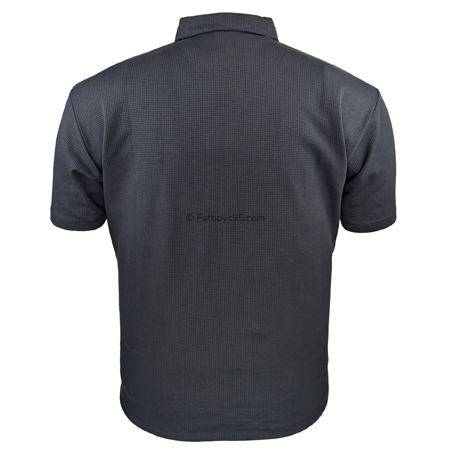 Kam 1/4 Zip Textured Polo - KBS 5538 - Black 3