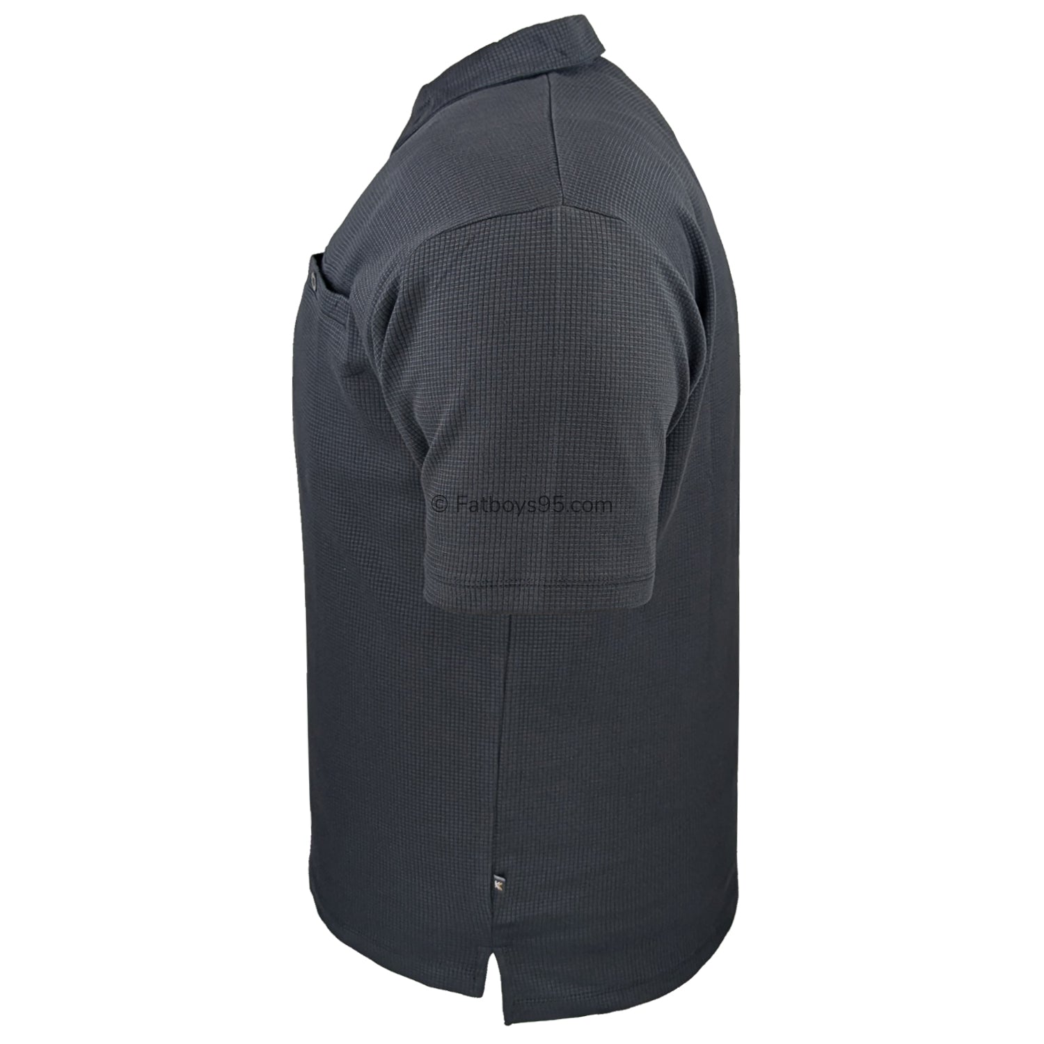 Kam 1/4 Zip Textured Polo - KBS 5538 - Black 4