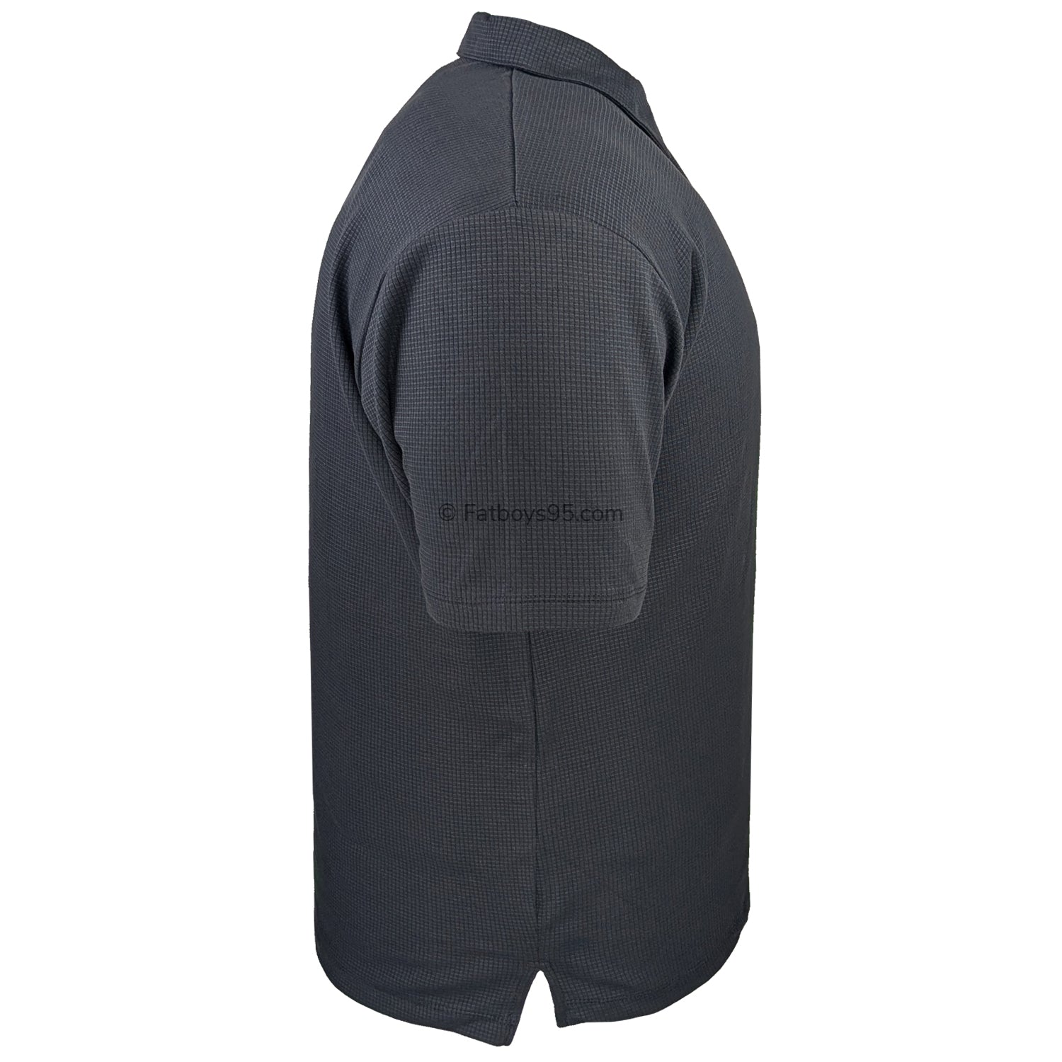 Kam 1/4 Zip Textured Polo - KBS 5538 - Black 5